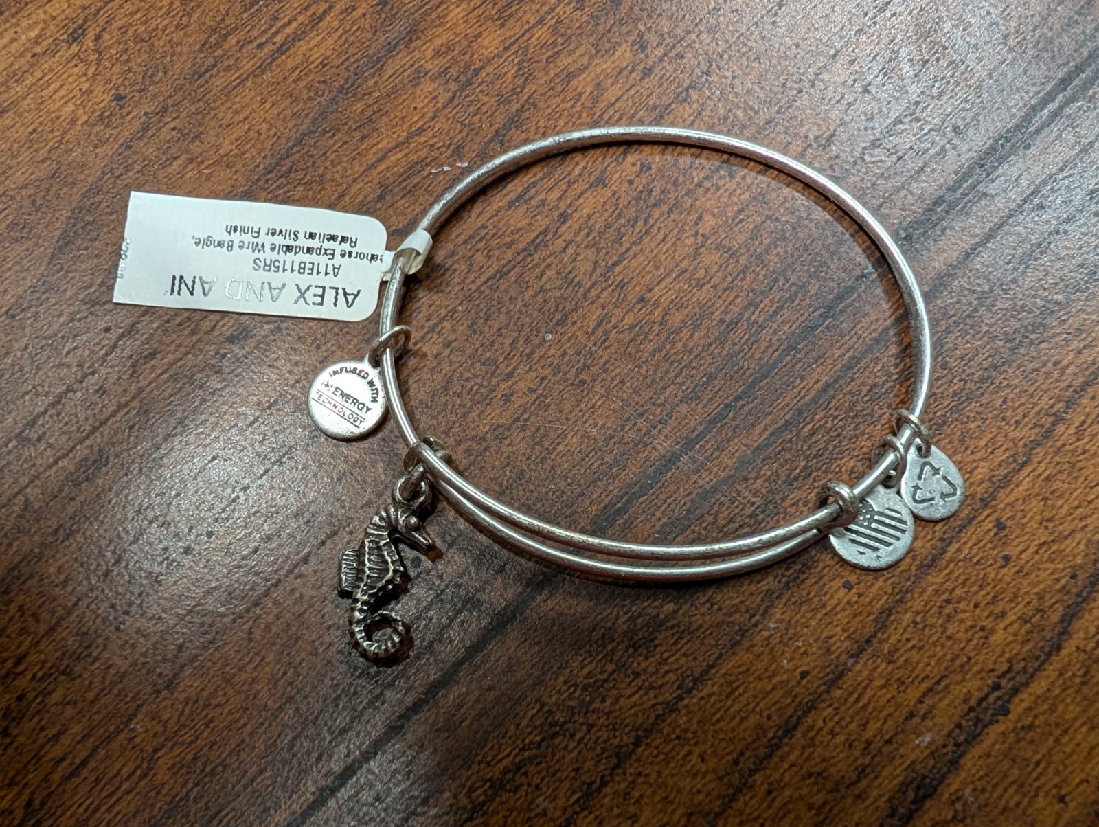 Silver Alex and Ani Seahorse (Silver Tone Charm Bracelet Recycling United States