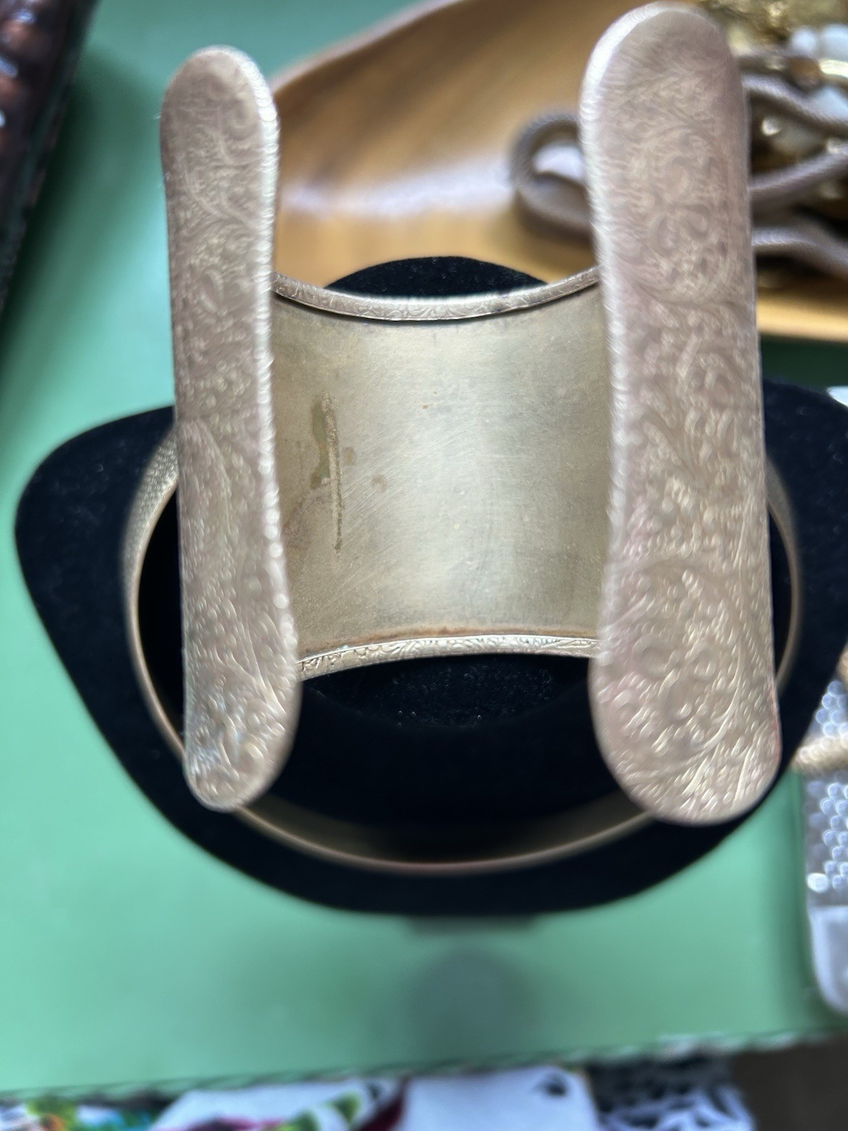 Vintage solid copper cuff and torque