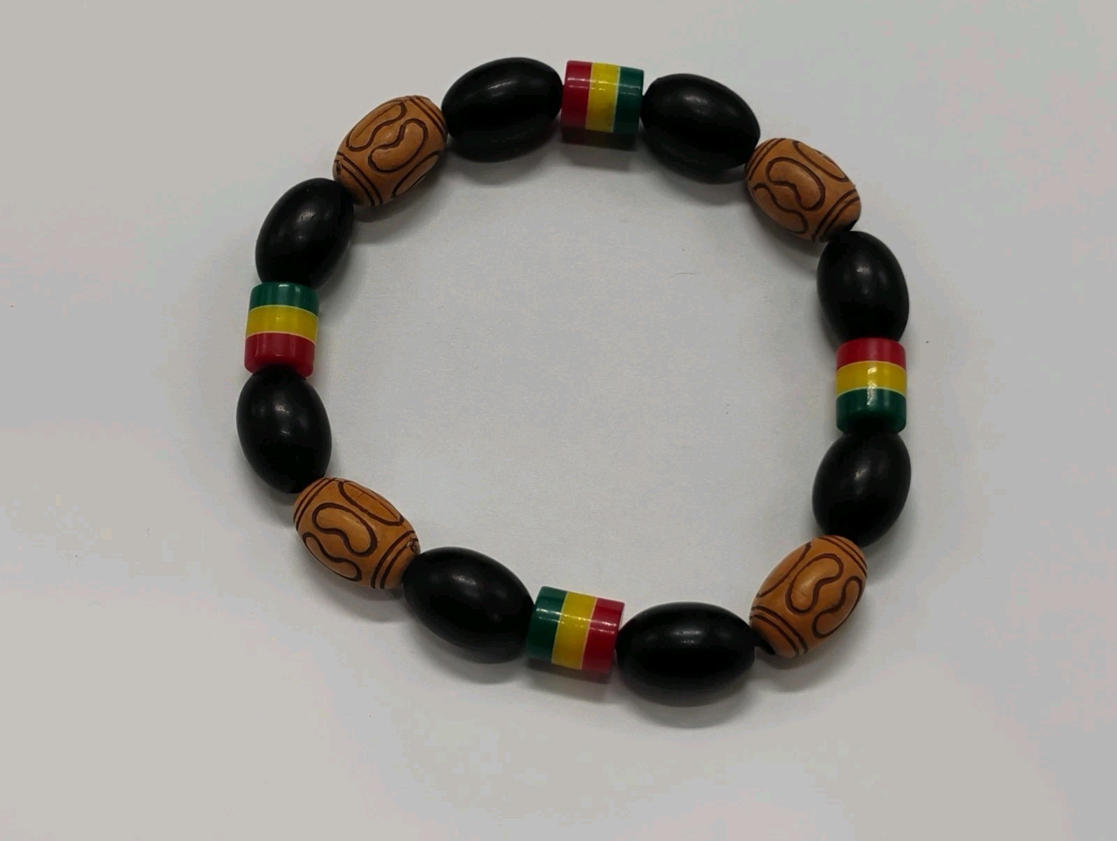 BRAND NEW Reggae Rasta Jamaican African Elastic Bead Bracelet Approx 8″