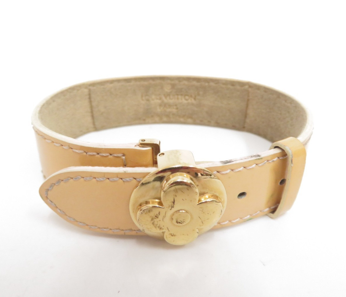 Authentic Louis Vuitton Monogram Vernis Good Luck Bracelet F#48626