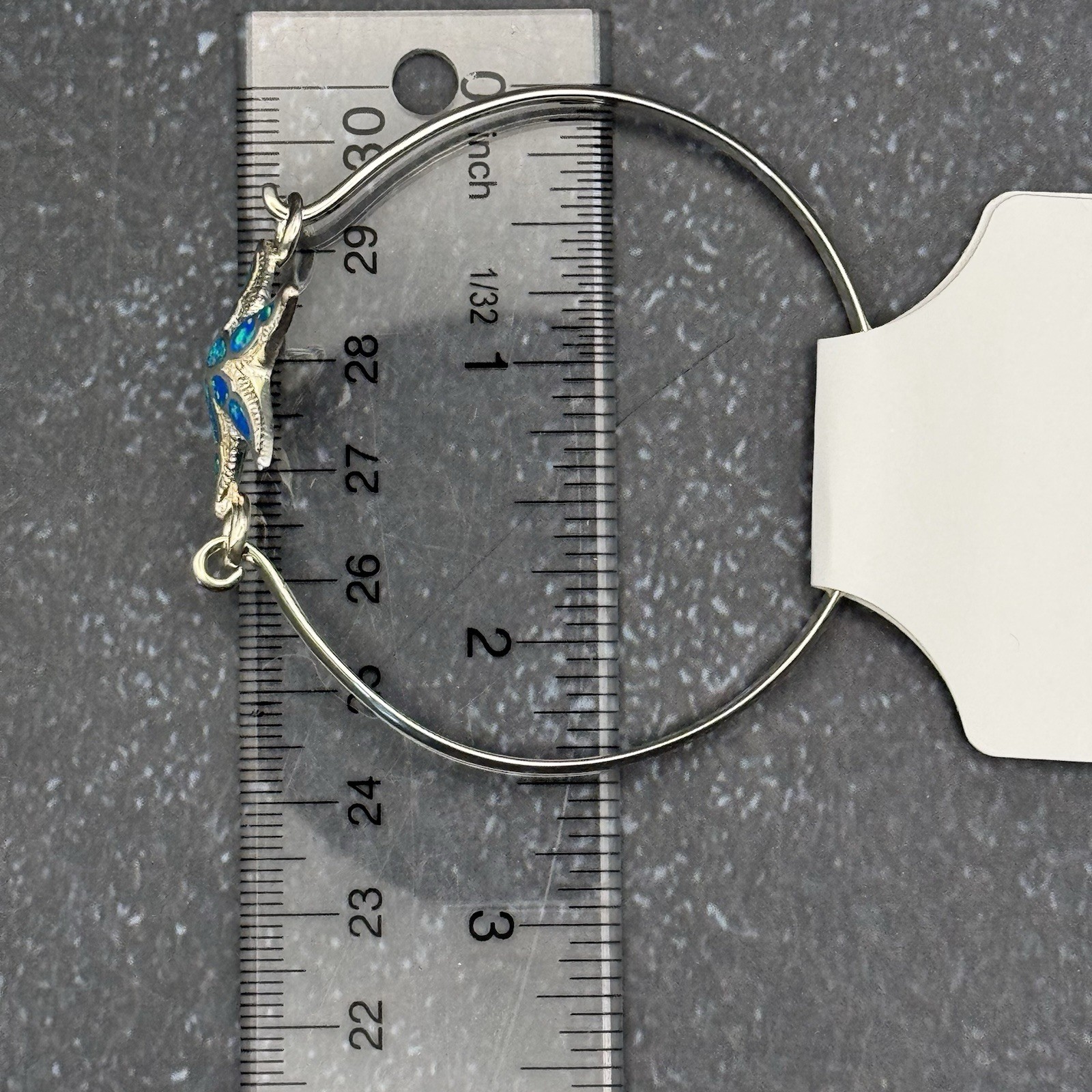 Calvin Klein Sterling Silver Starfish Bracelet W/ Lab Created Opals