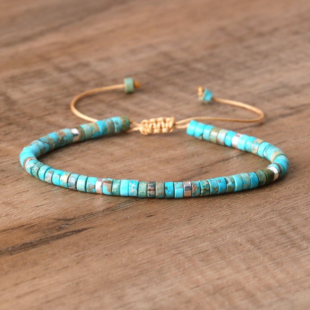 Natural Crystal Stone Bracelet Gemstone Beaded Dainty Healing Bracelet Handmade