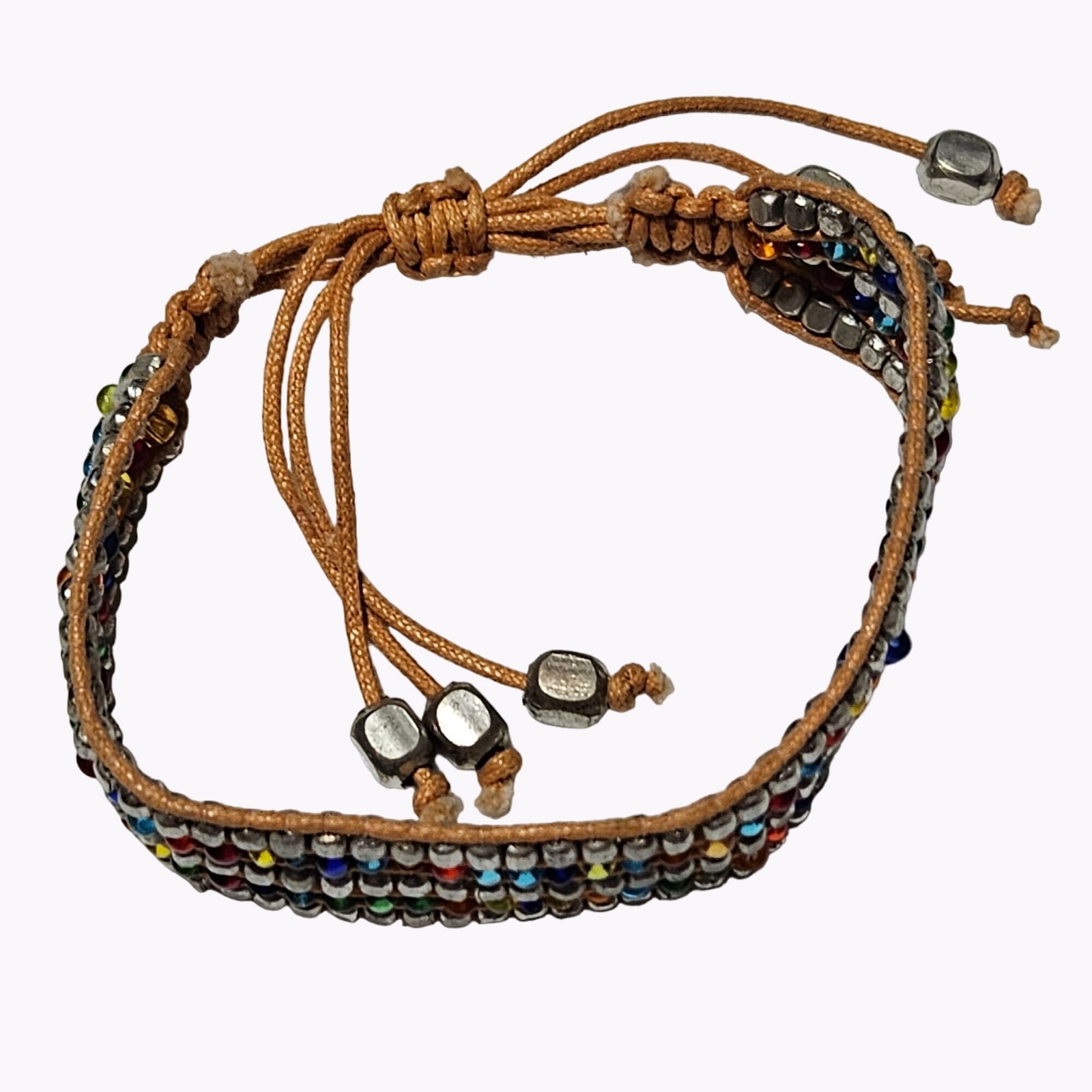 Handmade Boho Bracelet Faux Gemstone Stacked Layer Tie Fashion Jewelry Women