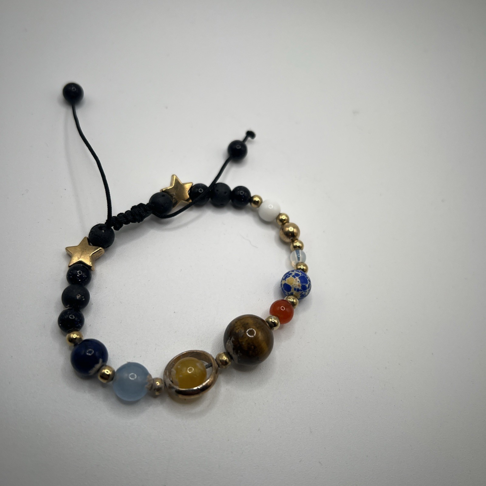 Mindful Souls Planet Bracelet, Adjustable Rope, Gemstones