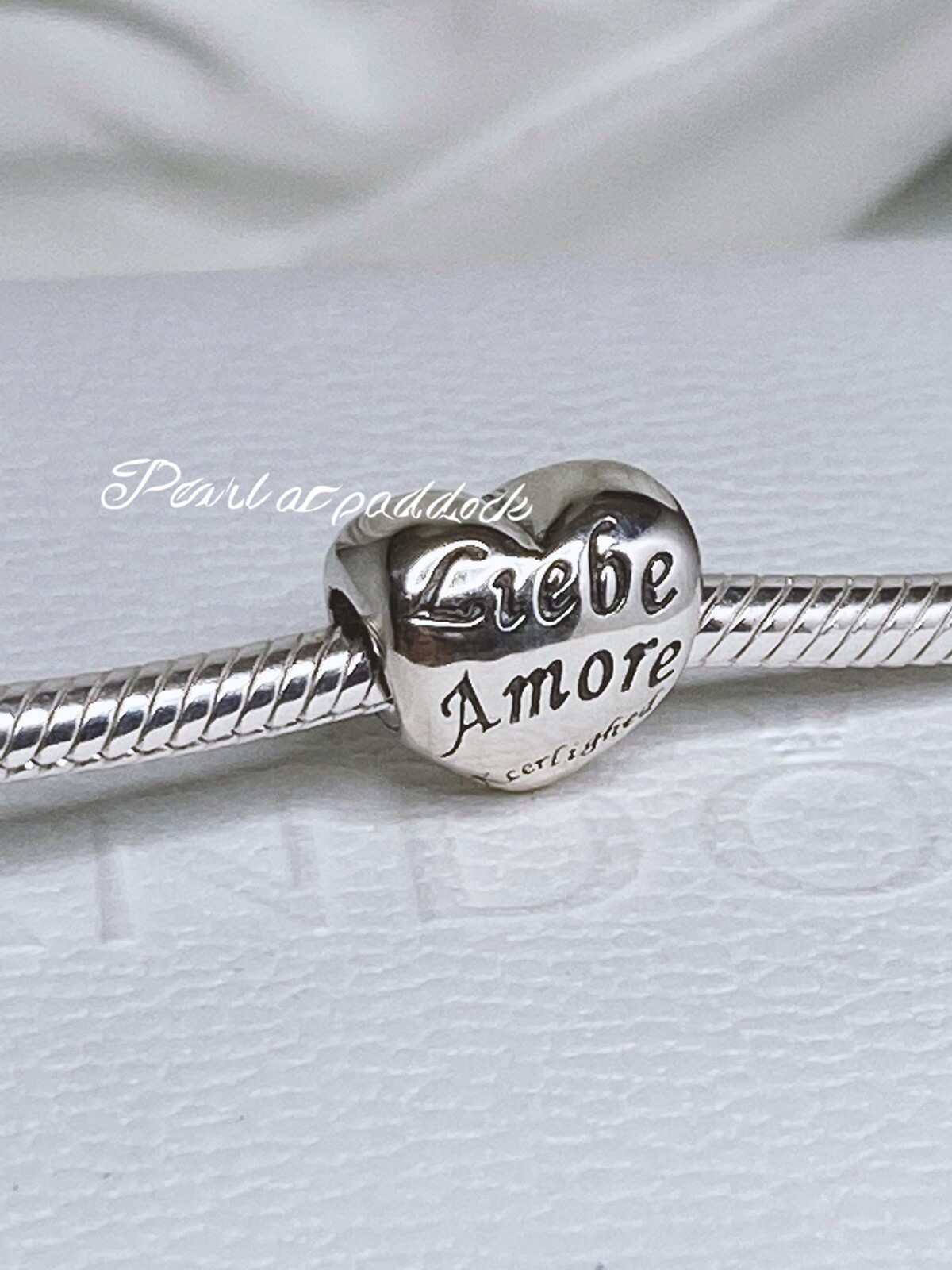 Authentic Pandora Language Of Love Heart Charm W/ Gift Box