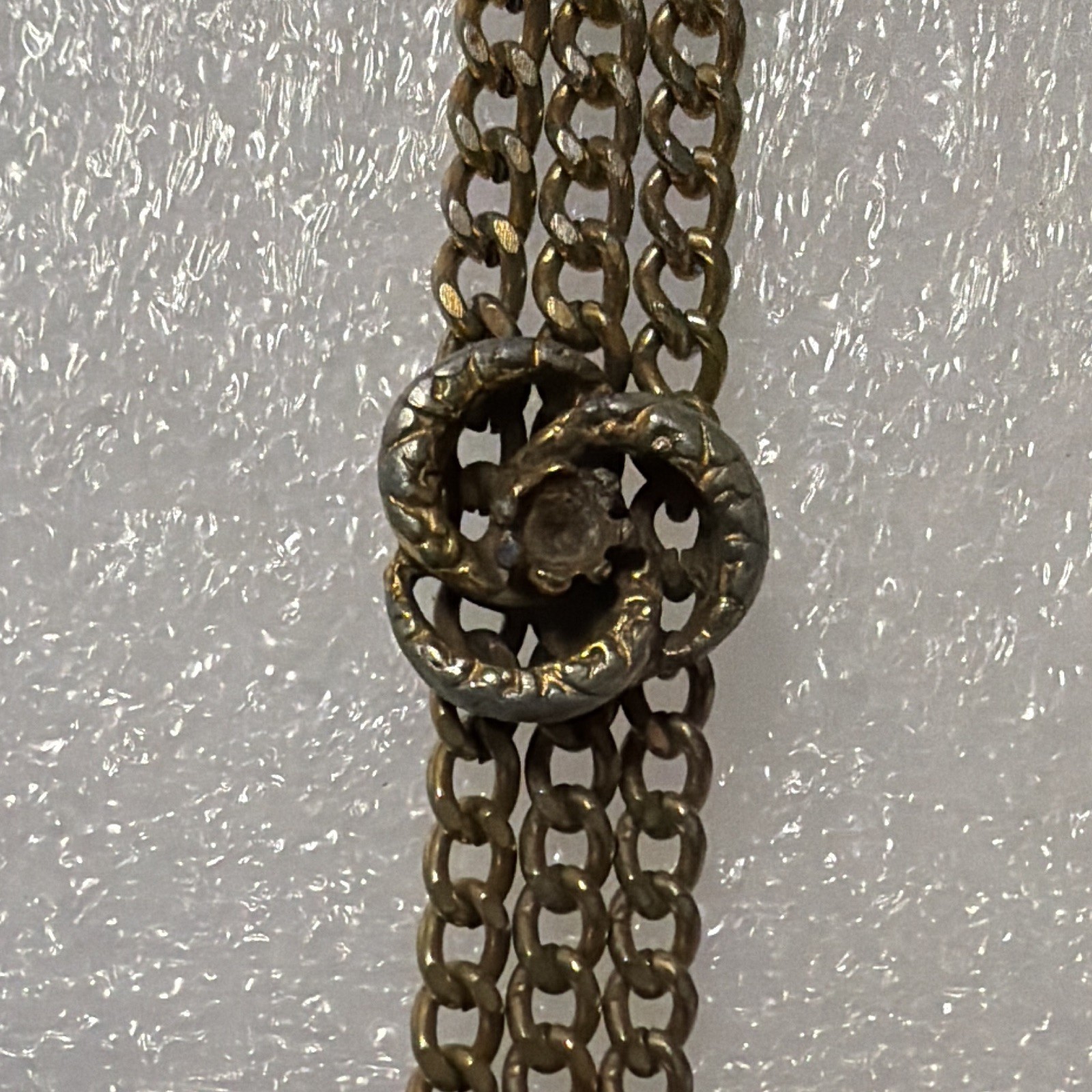 Vintage Goldette N.Y. Multi Strand Slide Bracelet Missing Stones Repair