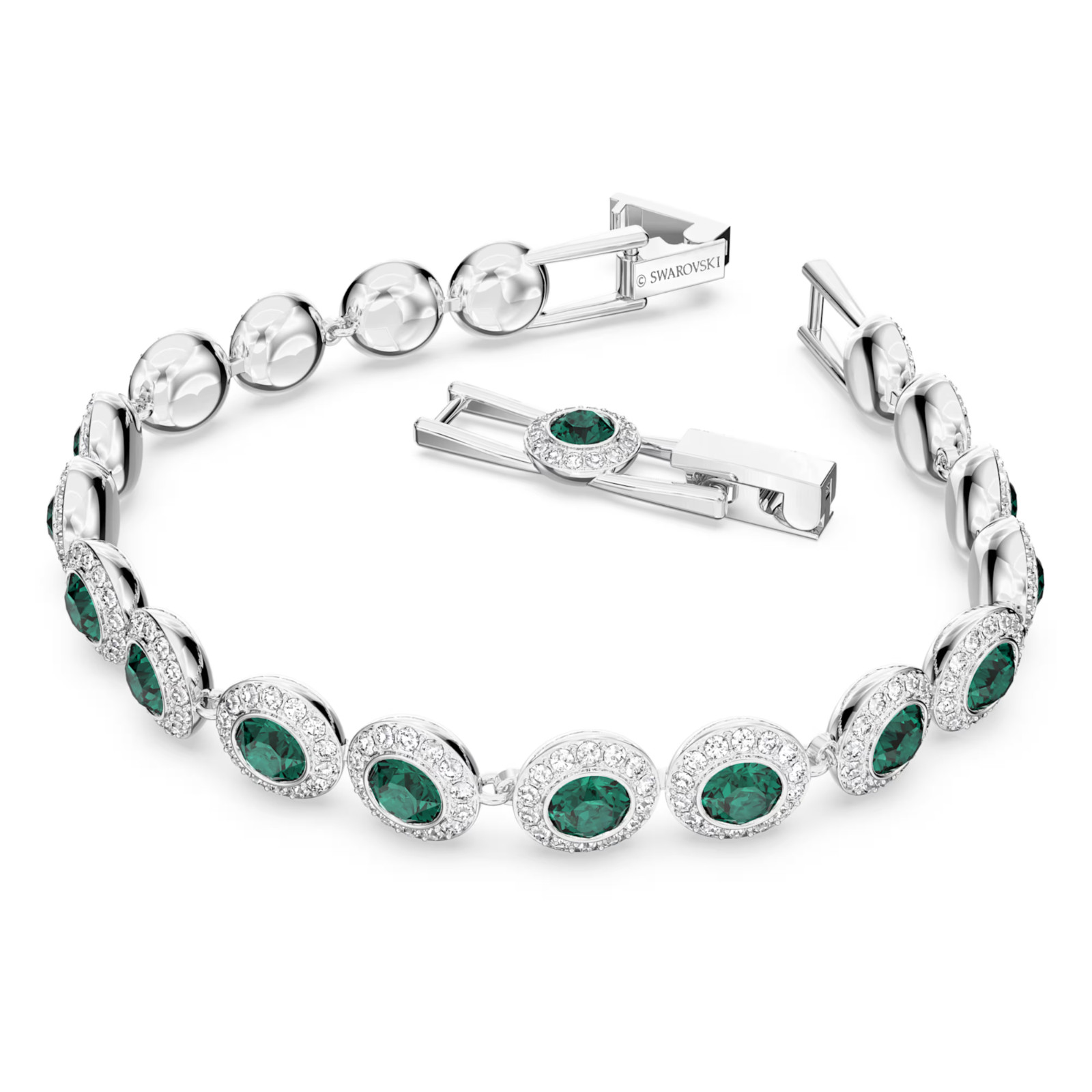 BNIB SWAROVSKI ANGELIC Emerald Crystal Tennis Bracelet £159.00 & Gift Bag
