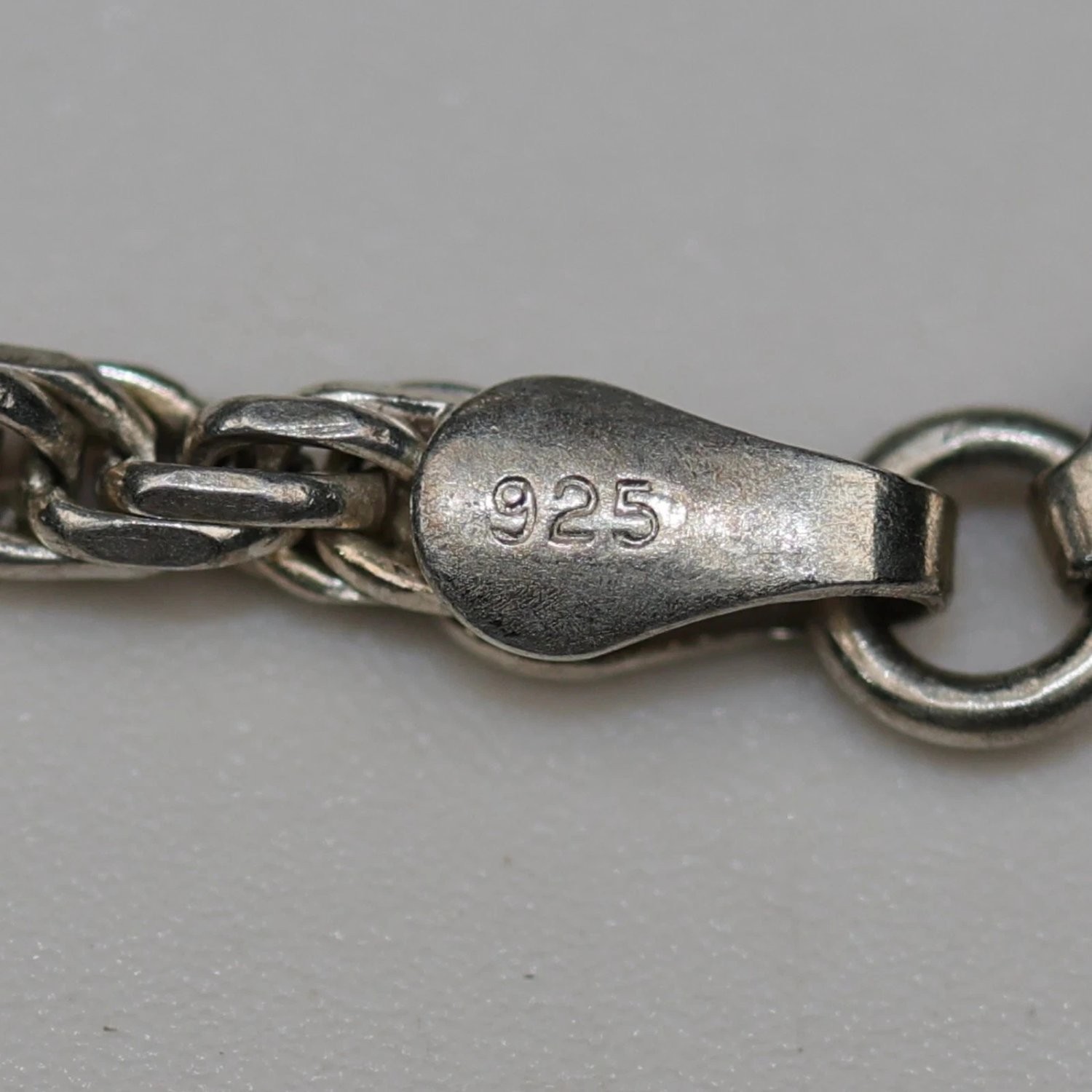 Vintage Sterling Silver Rope Chain Bracelet 7 Inch Italy 925 Twisted Link