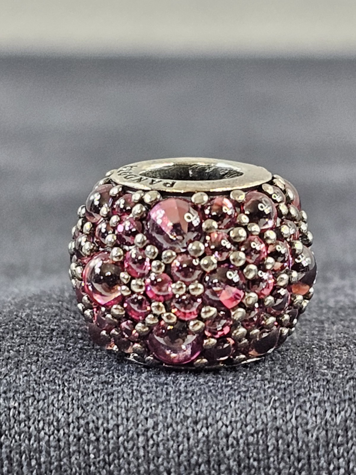 Pandora Moments Pink Pave Lights Charm Bead #791051CZS Authentic S925 ALE