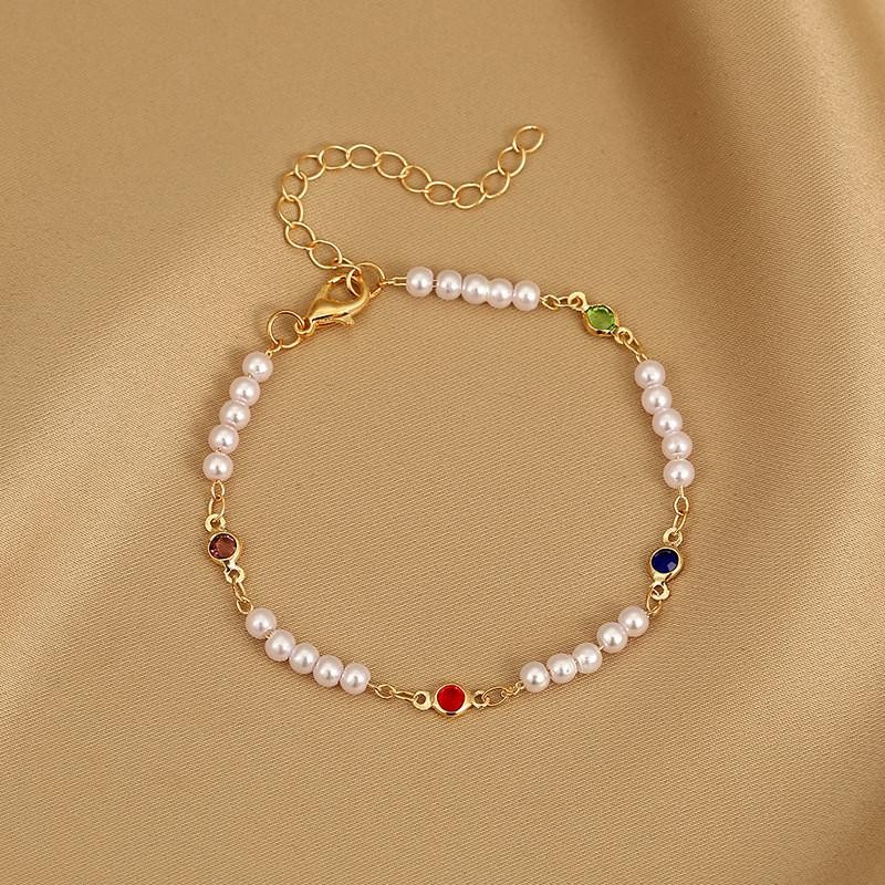 Exquisite colorful heart bracelet with zircon charm gift