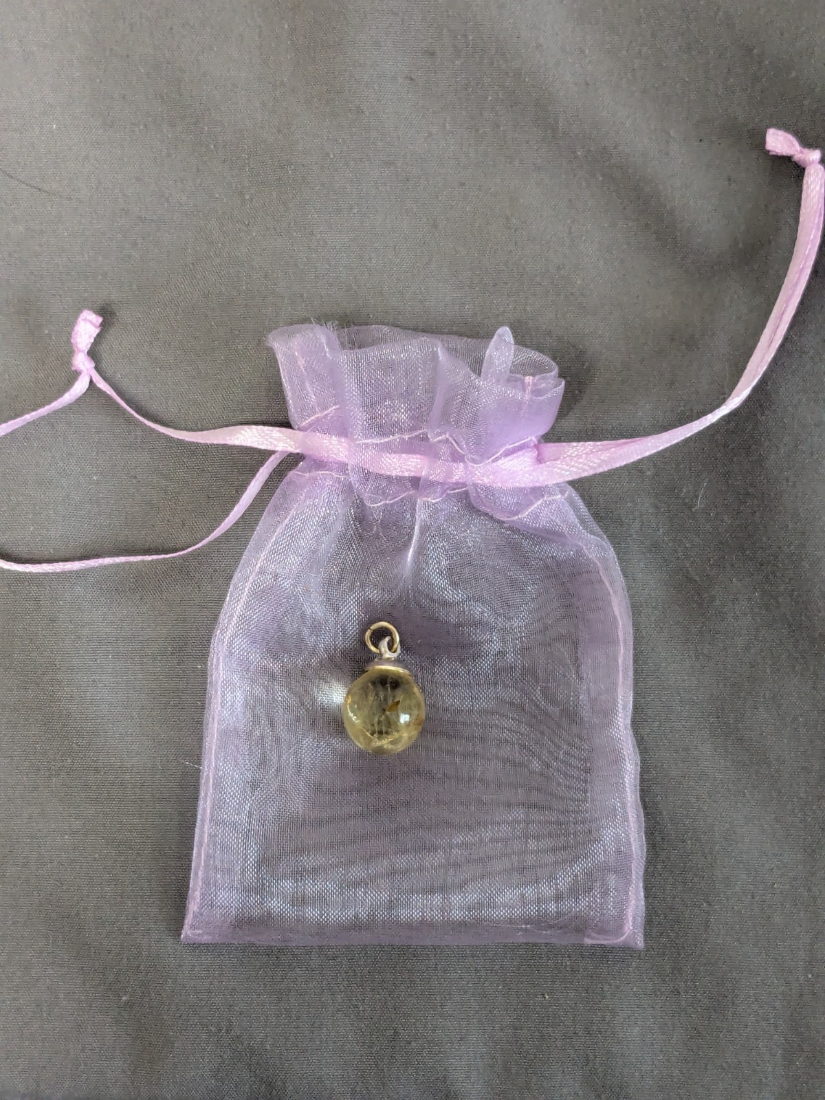 Real Dandelion Seed Orb Wish Charm Botanical Isles New Packaging & Gift Bag C016