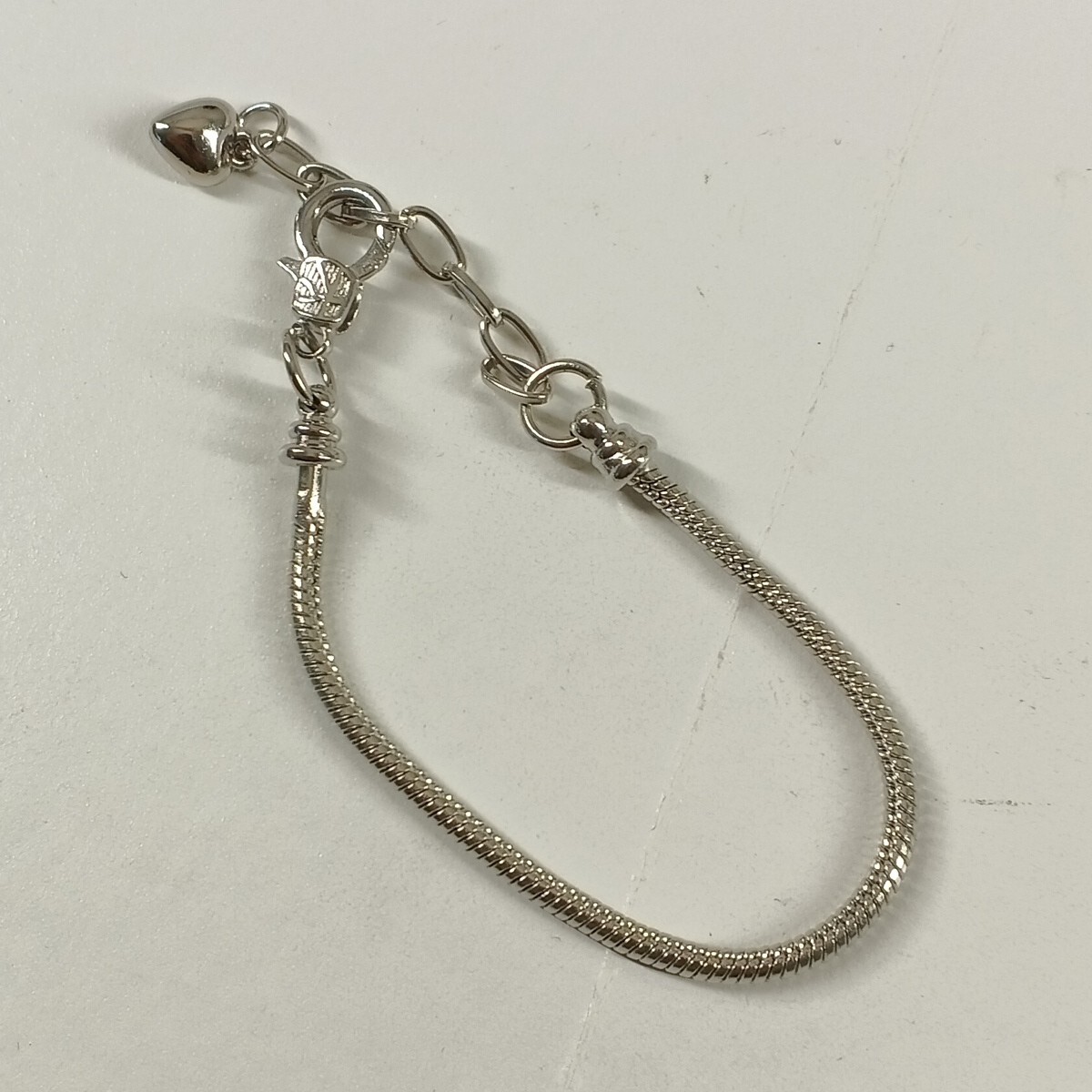 Women’s Bracelet 8.5″ length Brass plated Silver