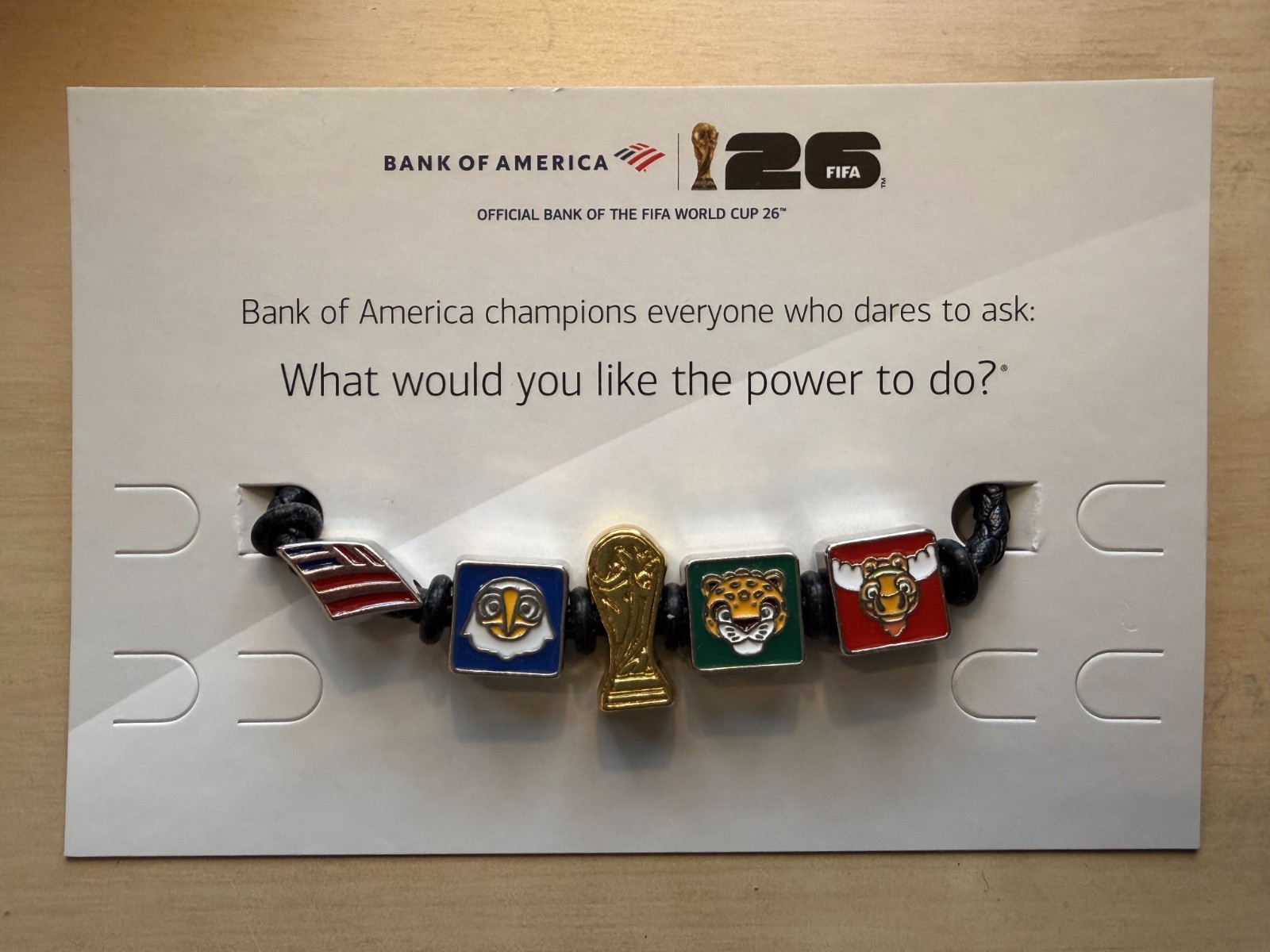 2026 FIFA World Cup Charm Bracelet (BofA Fan Band)