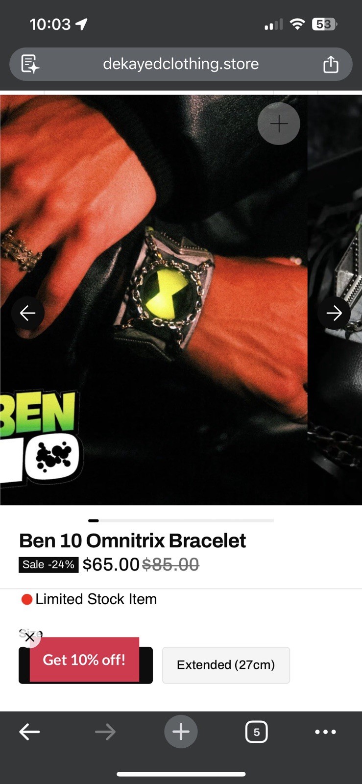 Custom Ben 10 Omnitrix Bracelet Made By Dekayed Clothing