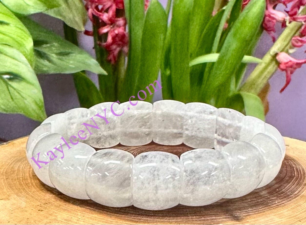 Wholesale 6 Pcs Natural Clear Quartz 7.5” Crystal Bracelet 15mm