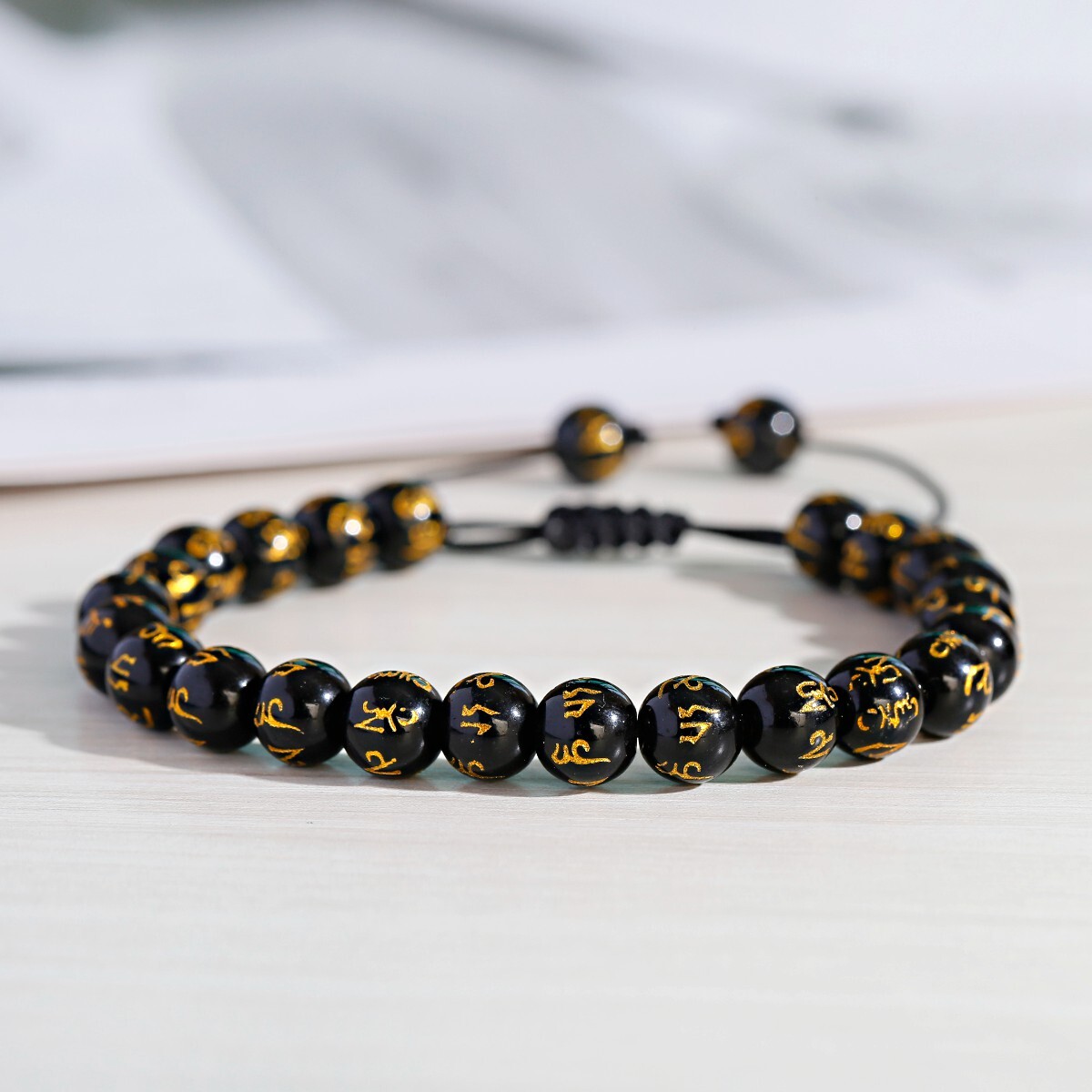 Natural Stone Tiger Eye Beads Buddha Head Women Men’s Yoga Energy Bracelets Gift