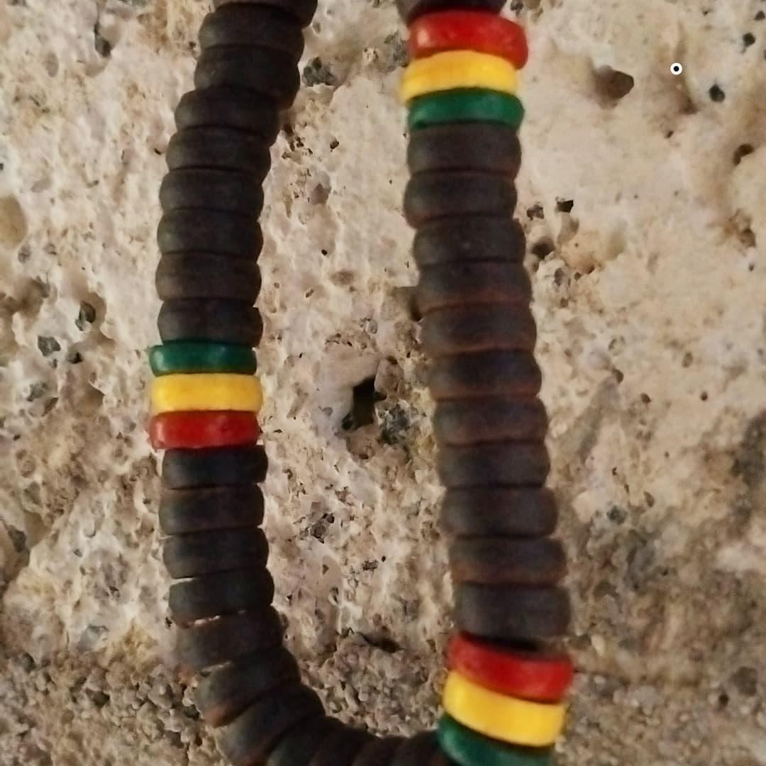 Handmade Rasta Bracelet Coconut Shell Eco Friendly Boho Hippie Reggae Men Women
