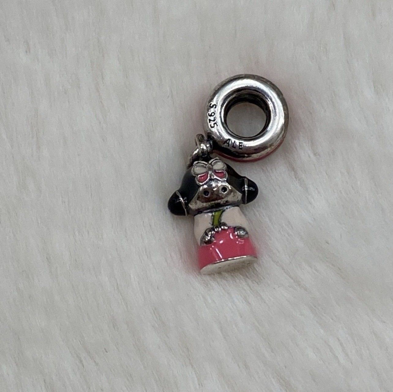 NEW GENUINE 925 Sterling Silver Pandora Korean Doll Dangle Charm 791387ENMX