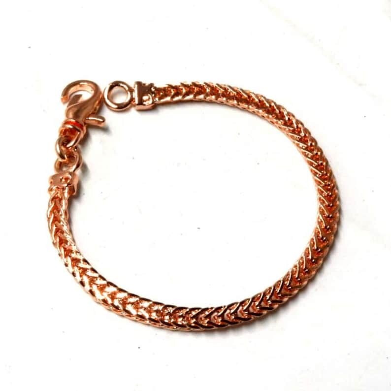 Pure Copper Snake Chain Bracelet Copper Arthritis Pain Relief Biker Bracelet