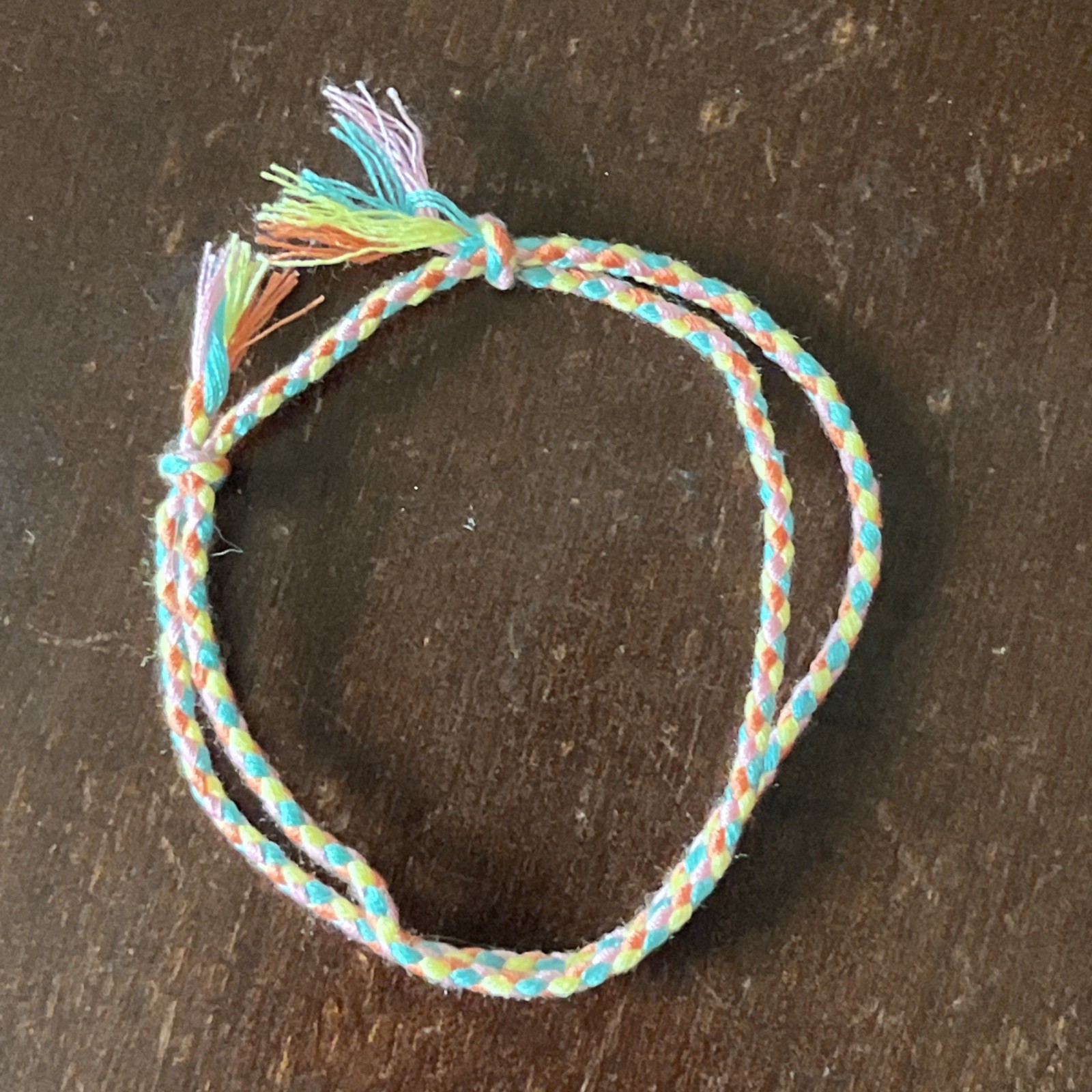 NEW BOHO BRAIDED THREAD FRIENDSHIP BRACELET ADJUSTABLE PINK TEAL ORANGE YELLOW