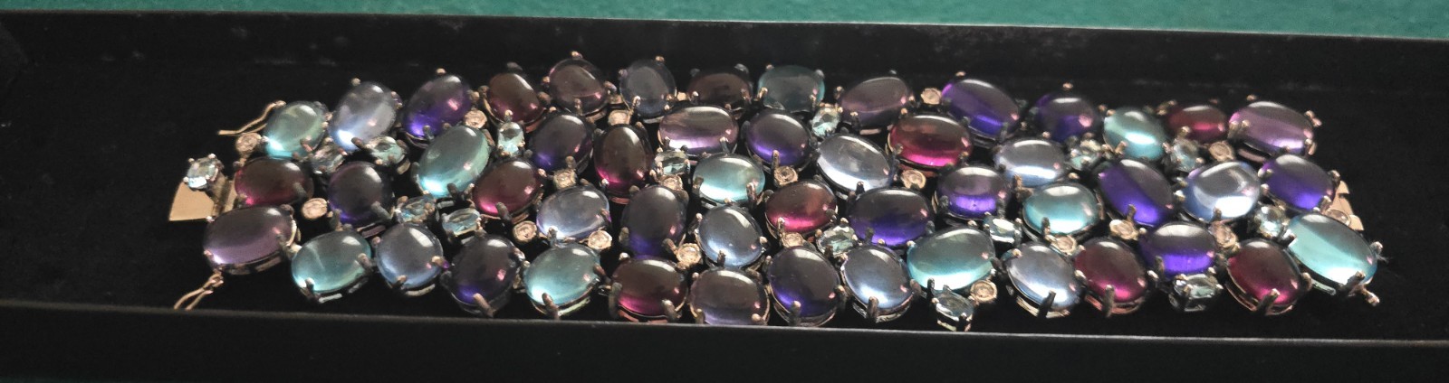 Real Collectables by Adrienne Diamonite Multicolor Cabochon Statement Bracelet