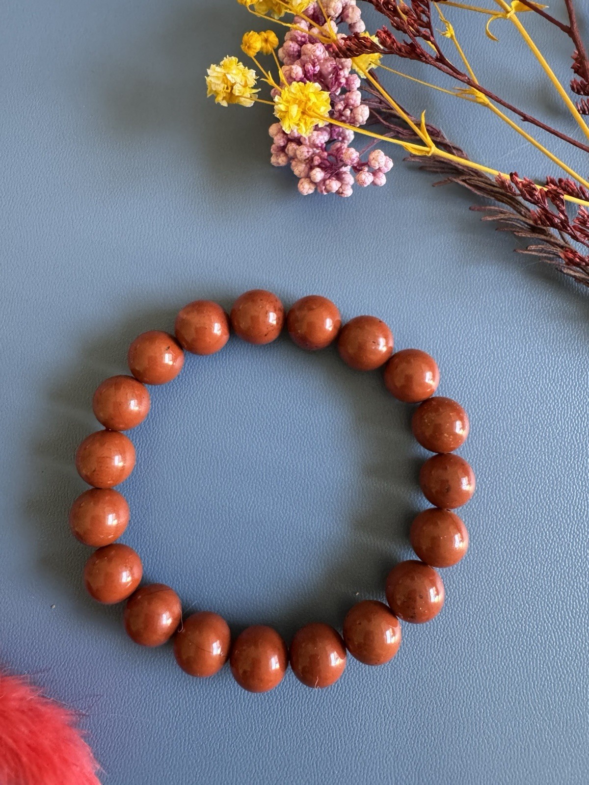 10mm Natural Red Jasper Bracelet