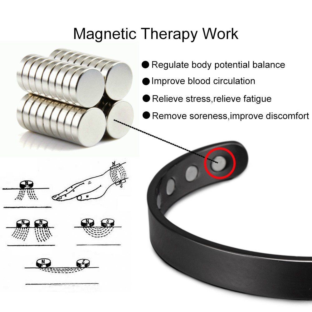 Pure Copper Magnetic Dome Bracelet Arthritis Pain Therapy Men Women Cuff. US