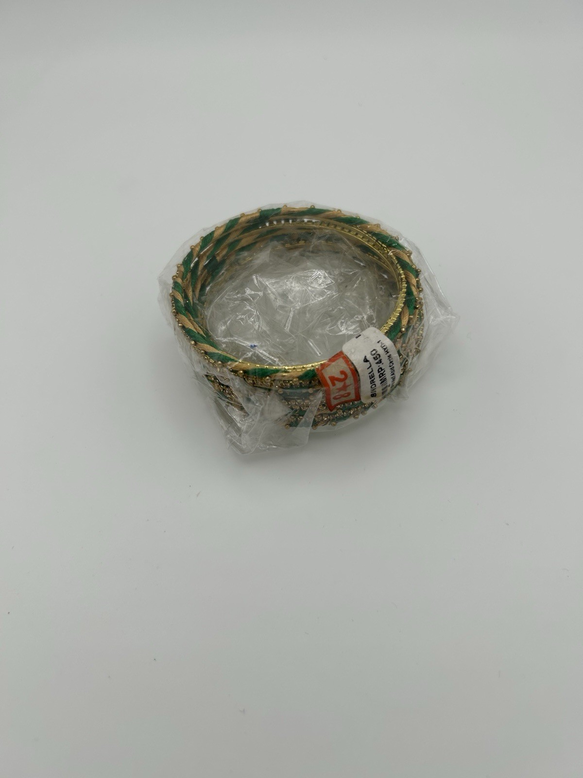 Indian Traditional Bangles Set Green/Gold – 3” Diameter