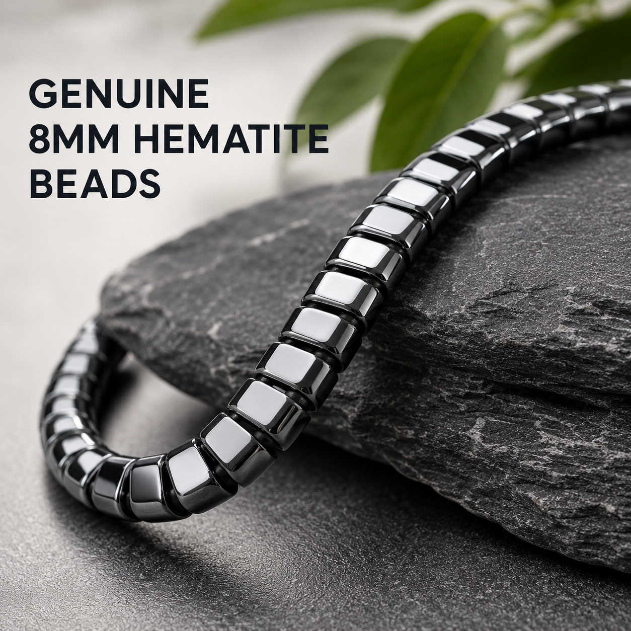 Magnetic Hematite Bracelet Beads for Men and Women Unisex natural stone Jewelry