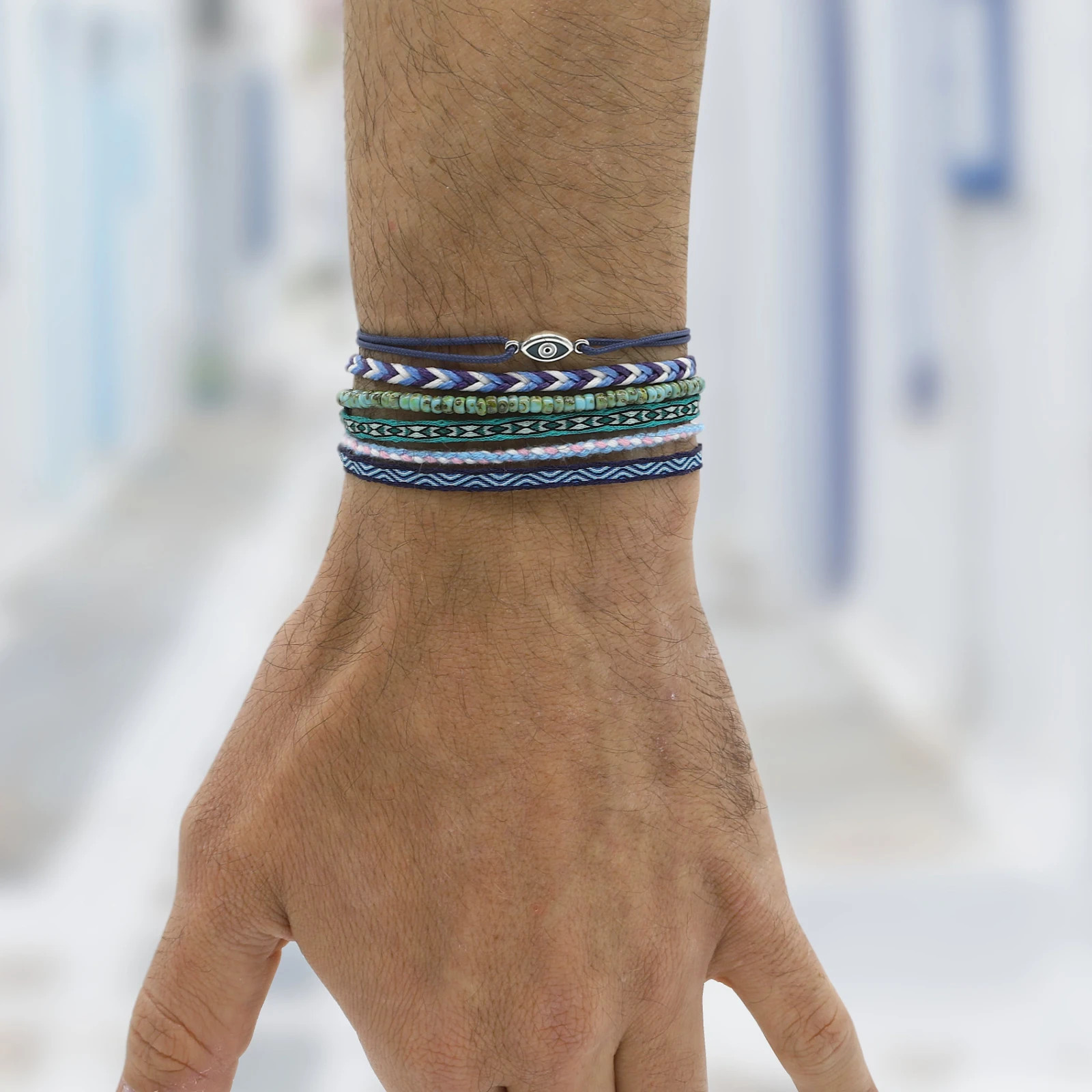 1-of-1 Luxury Brazil Ipanema Full Stack Travel Luck Boho Bracelet (Set of 5)