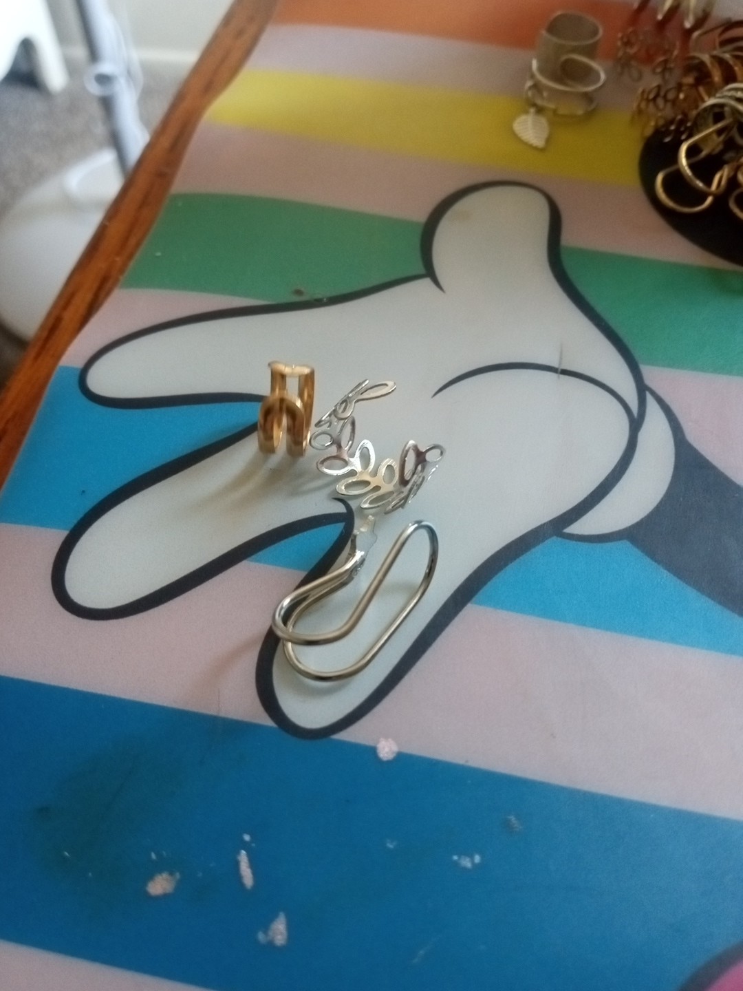 SILVER AND GOLD EAR CUFF LOT X 22