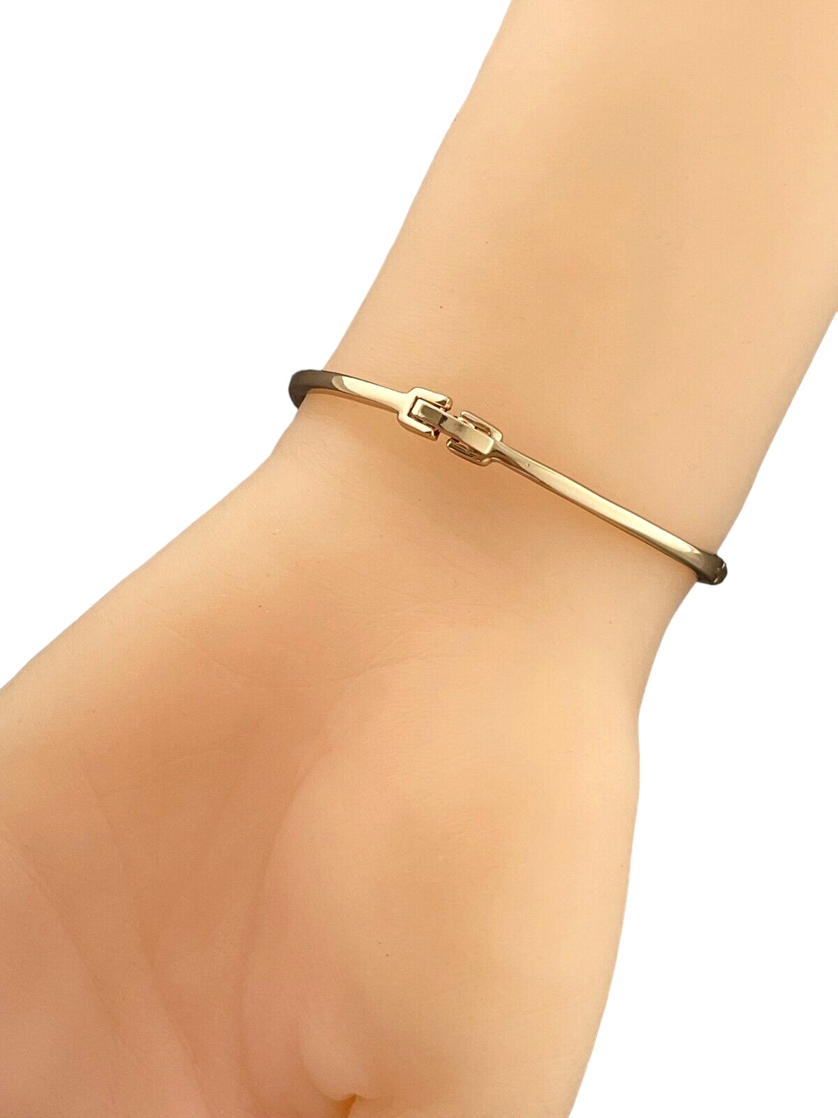 Cuff Bracelet Gold Chain Tassel Charm Crystal Rhinestone Embellished 7.5 Inches