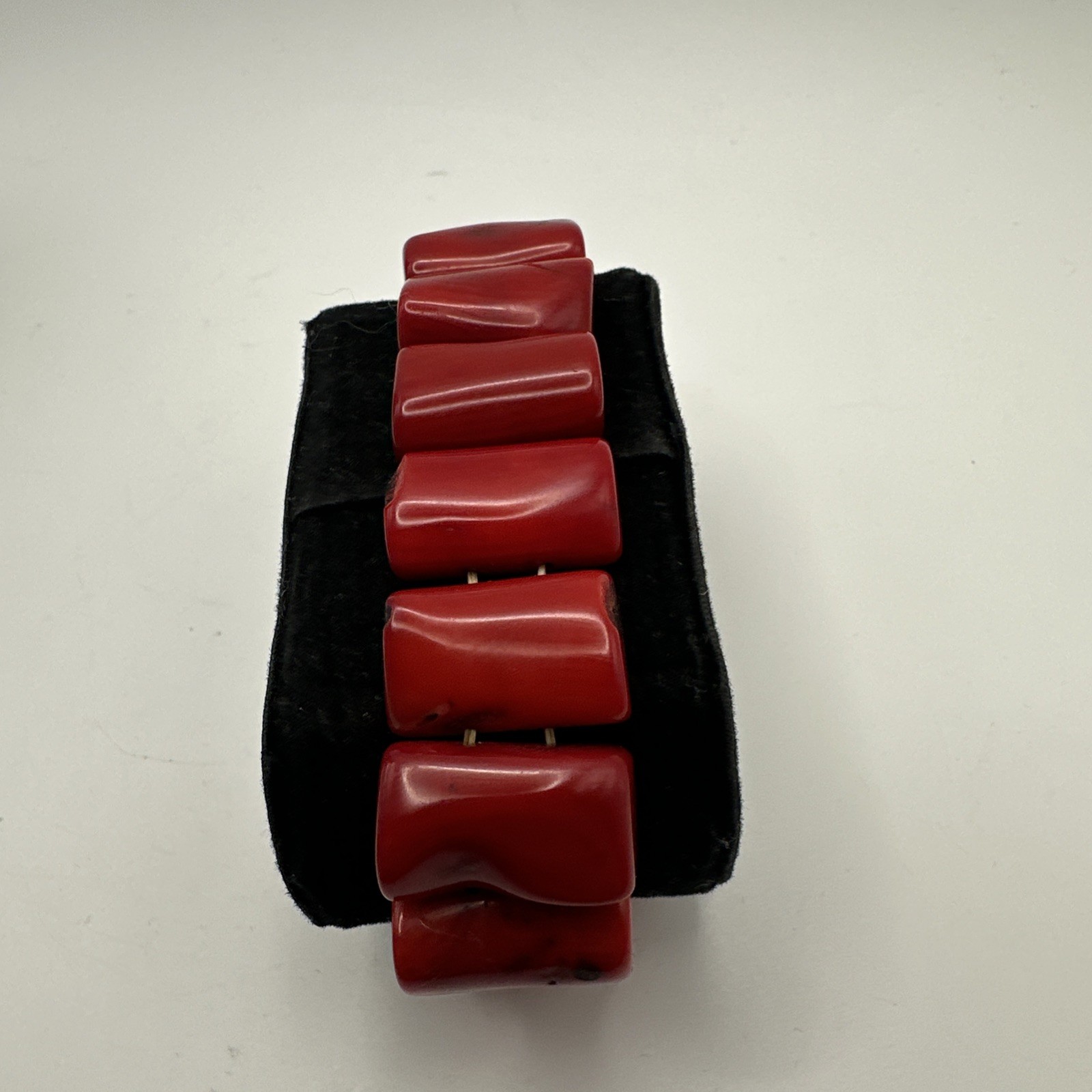 Vintage Red Bamboo Coral Bracelet Free Shipping