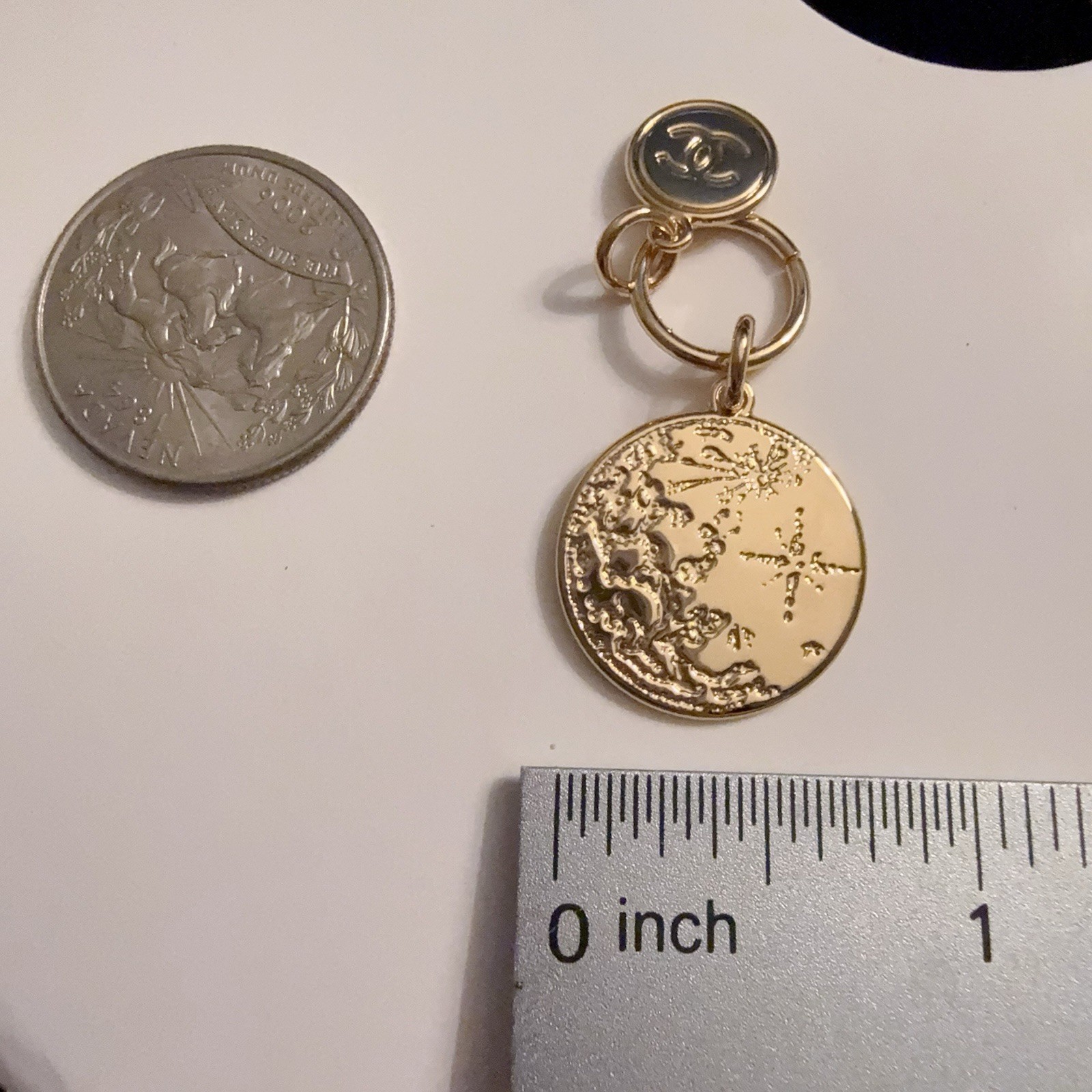 Rare (1) CHANEL Beauty 2023 VIP Gift “Moon” Gold Novelty Charm Pendant Christmas