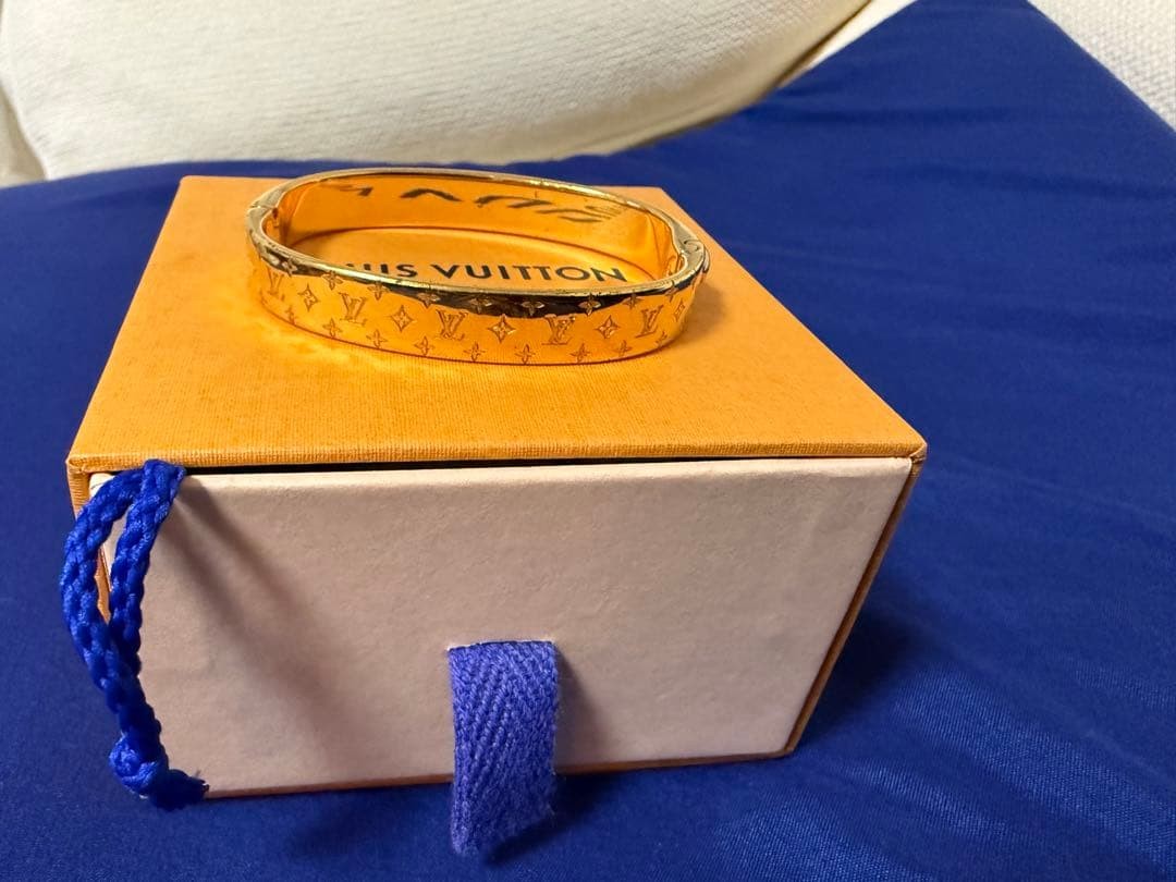 Louis Vuitton Cuff Nanogram Bangle S Bracelet Gold