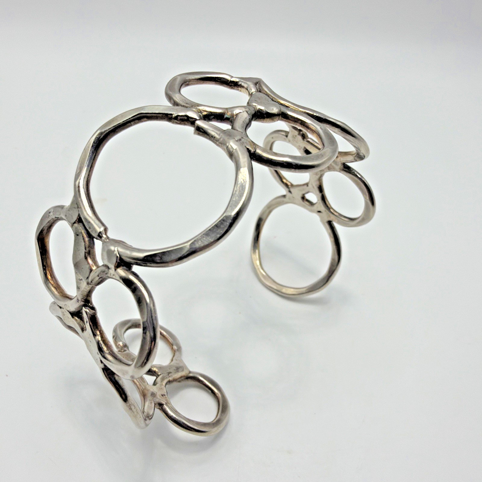 Silver Plated Geometric Cuff Bracelet