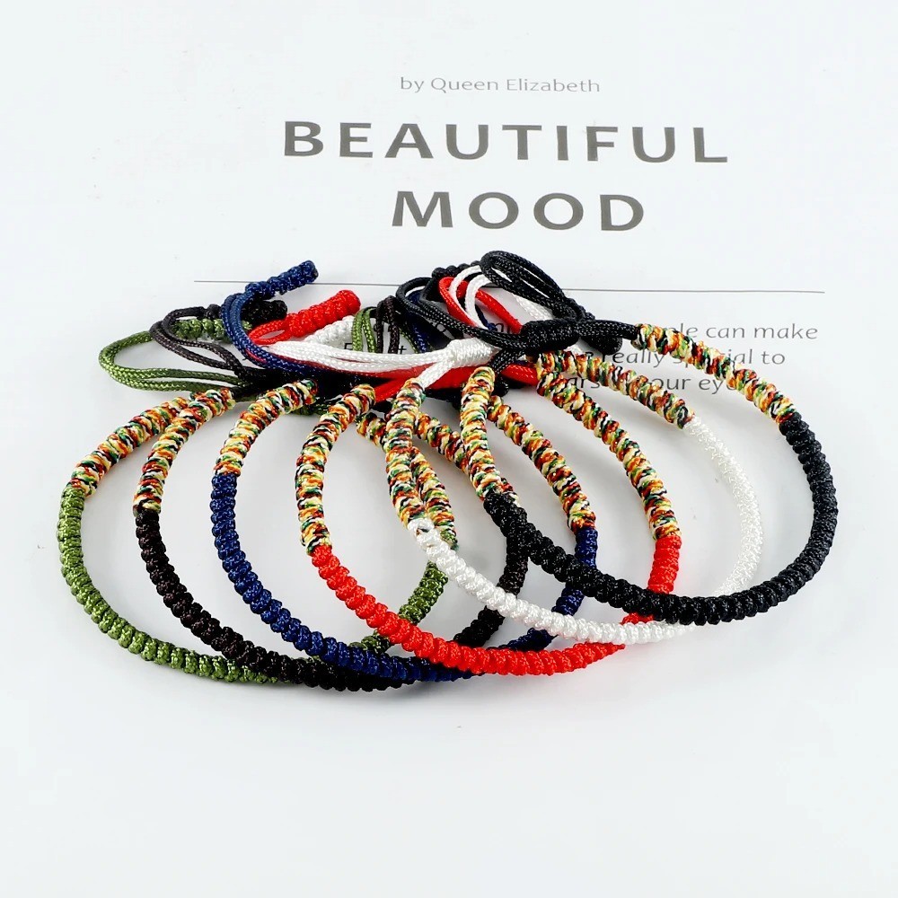 Lucky Handmade Buddhist Knots Rope Bracelet Tibetan Rope Bracelet Luck new