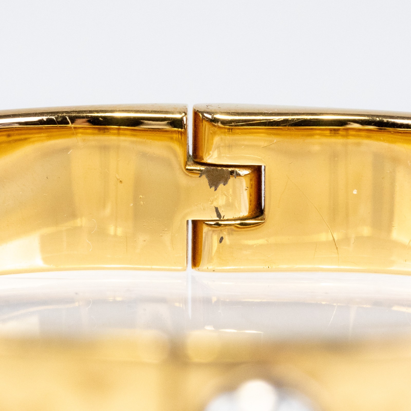 Louis Vuitton LV Nanogram Cuff Bracelet M00252 Bangle Gold Tone Size M Authentic