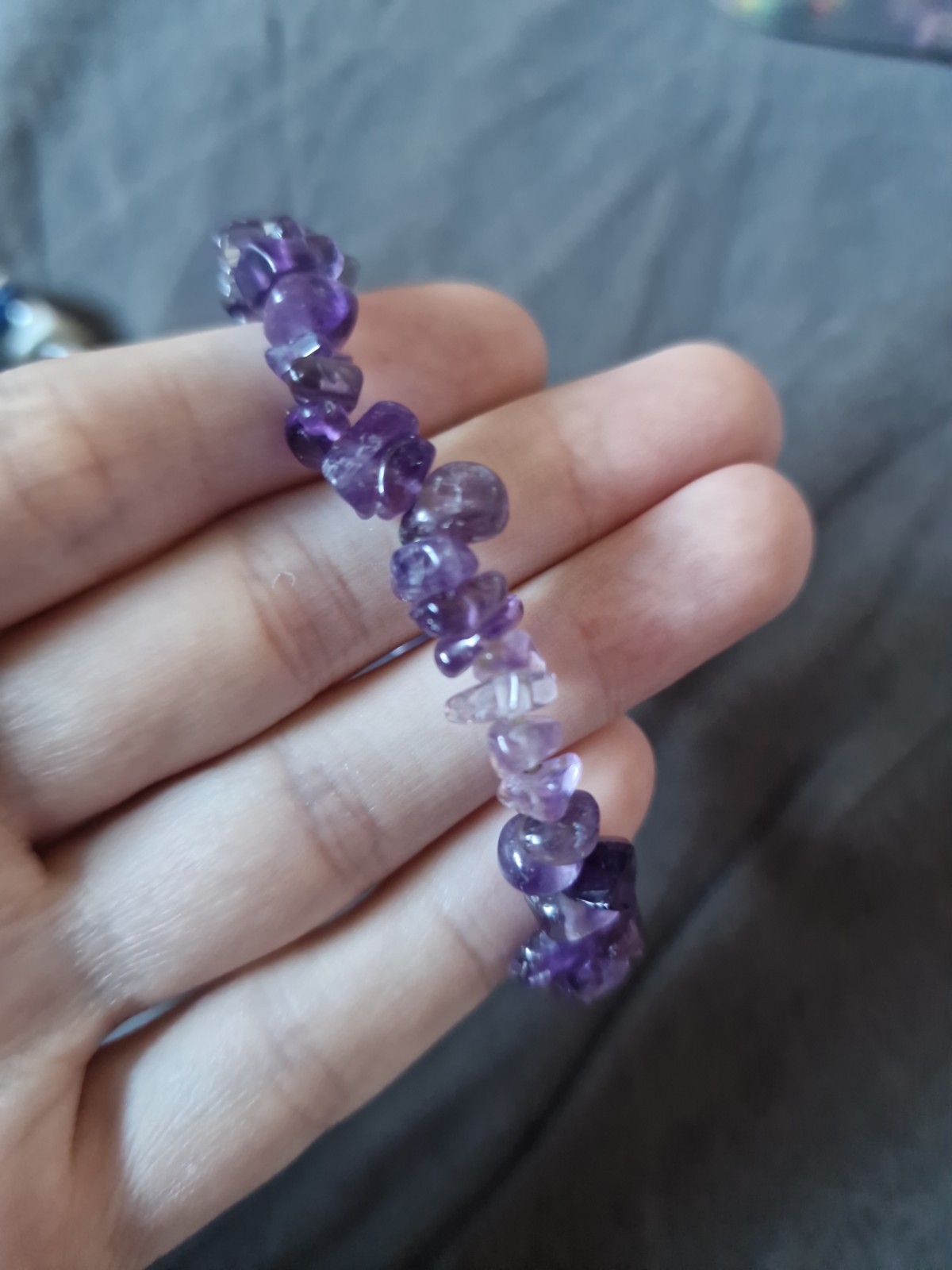 Handmade amethyst crystal chip With Purple Quarts Bracelet For Adualts And Kids