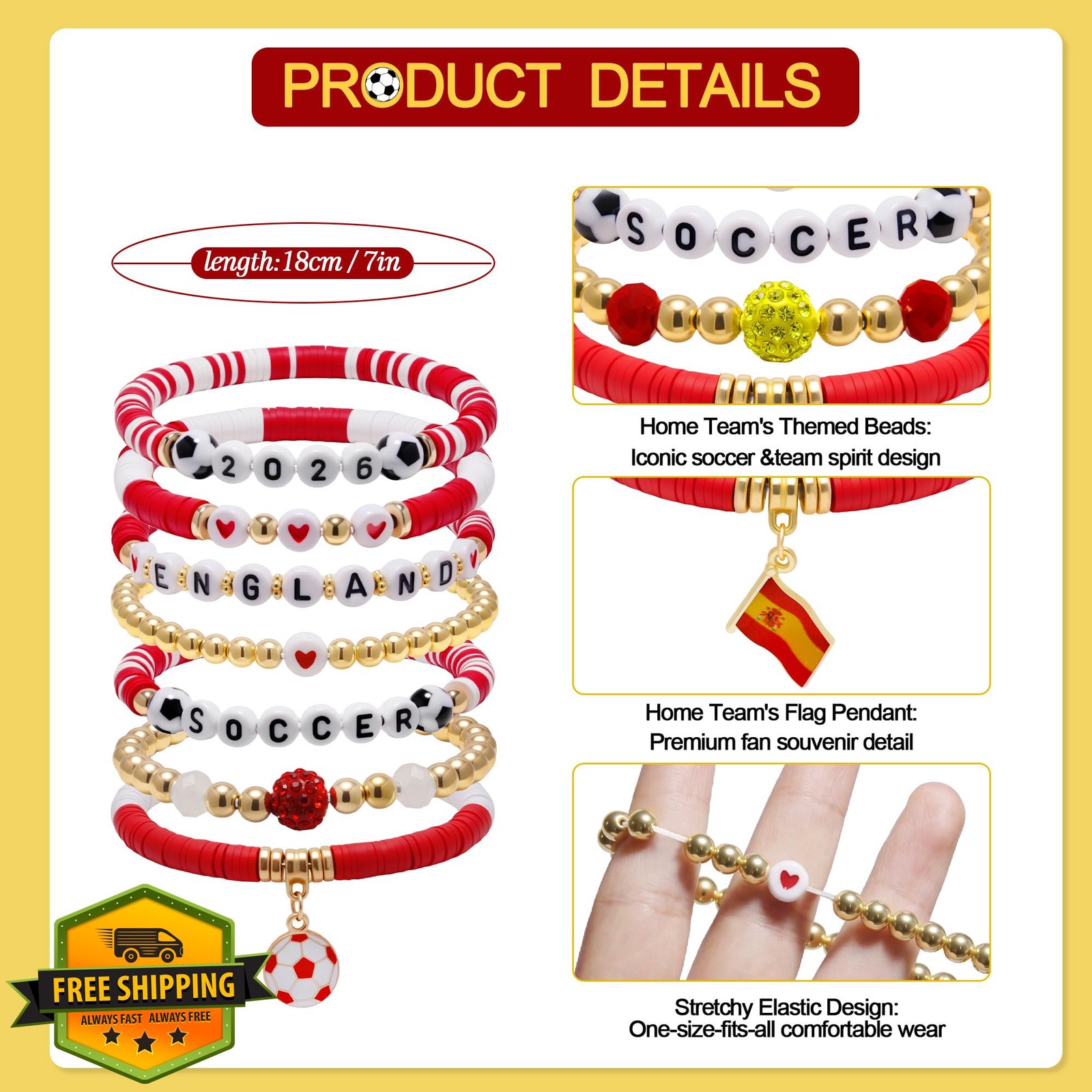 Floramos ENG Soccer Bracelet