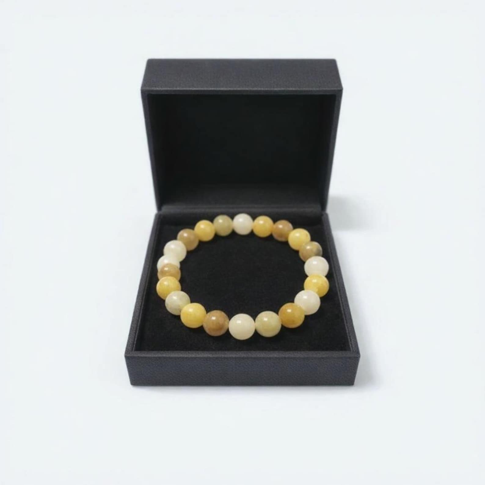 Yellow Aventurine Bracelet, Warm Honey Beads, Stackable Minimalist Accessory