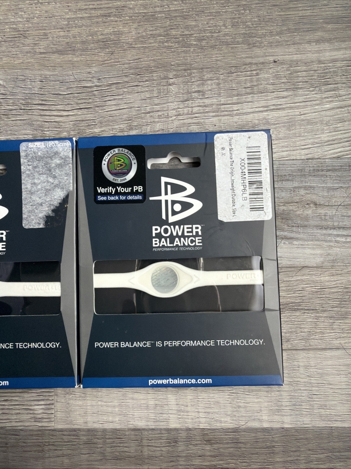 Power Balance 3 Pack White -Large Energy Health Band Bracelet New