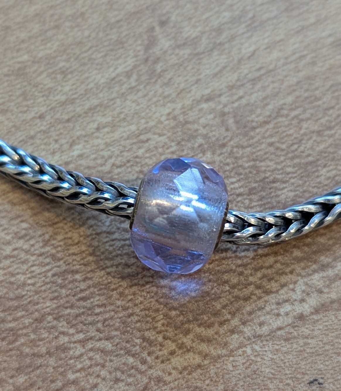 Authentic TrollBeads Lavender Prism Bead