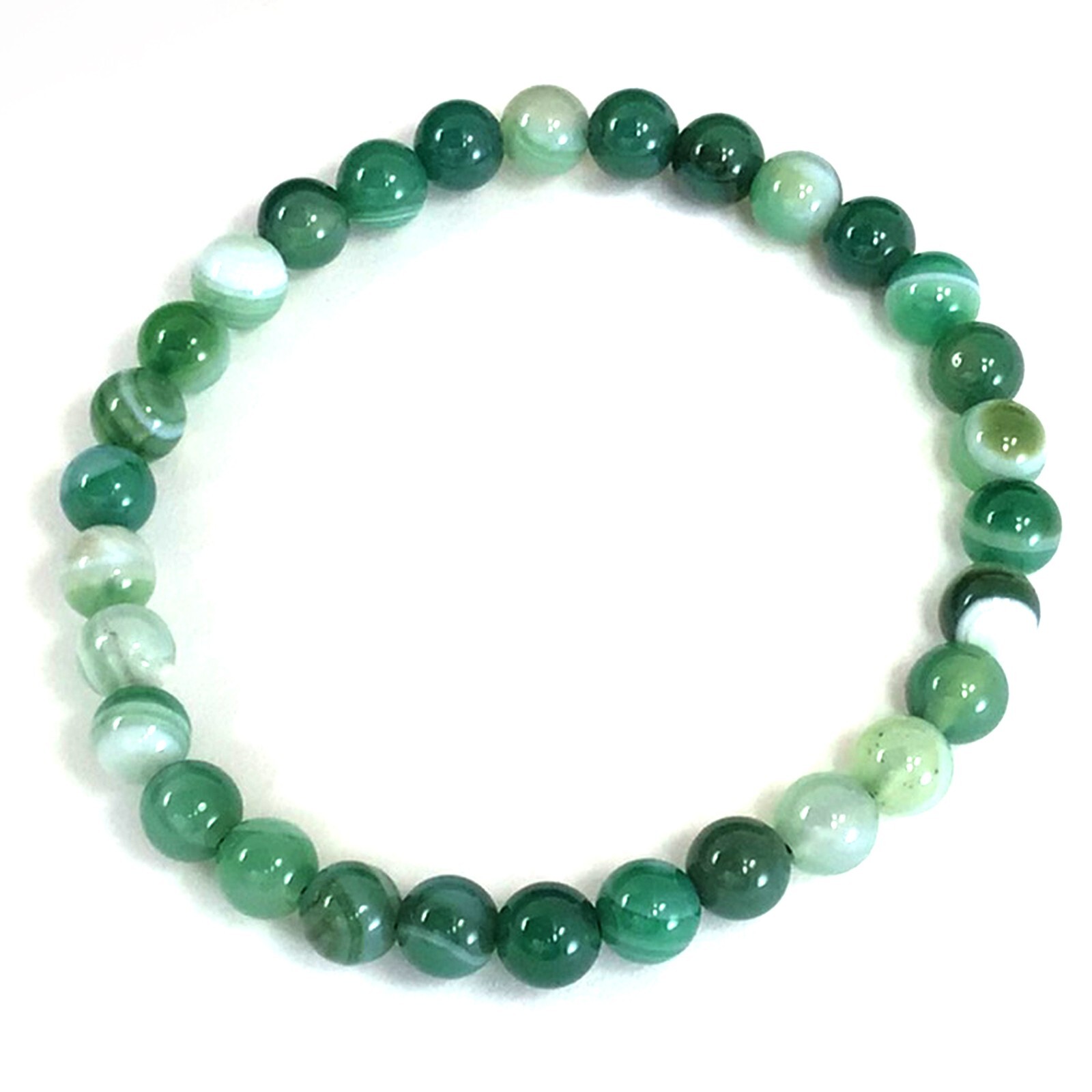 6MM Round Beaded Handmade Natural Gemstone Balance Stretch Bracelet Healing 7.5″