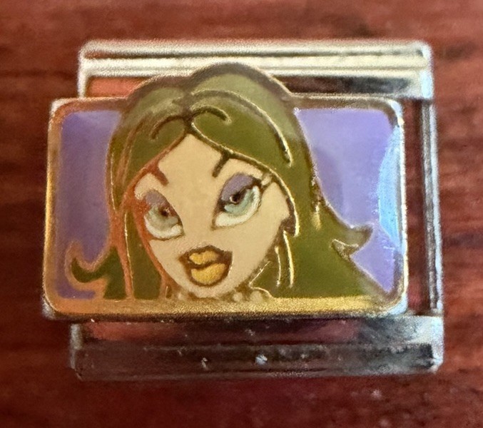 #1/3 BRATZ “DANA” “SUGAR SHOES” Face ORIGINAL Italia CHARM Col. single Link 9mm