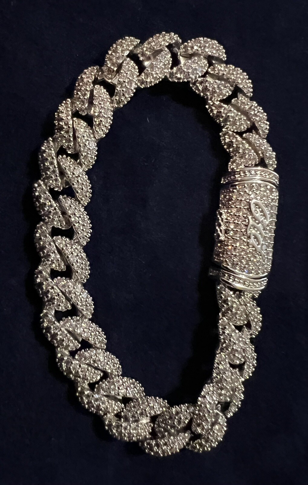 The GLD Shop GLD Link Bracelet￼ in White Gold 6” – 8.5mm