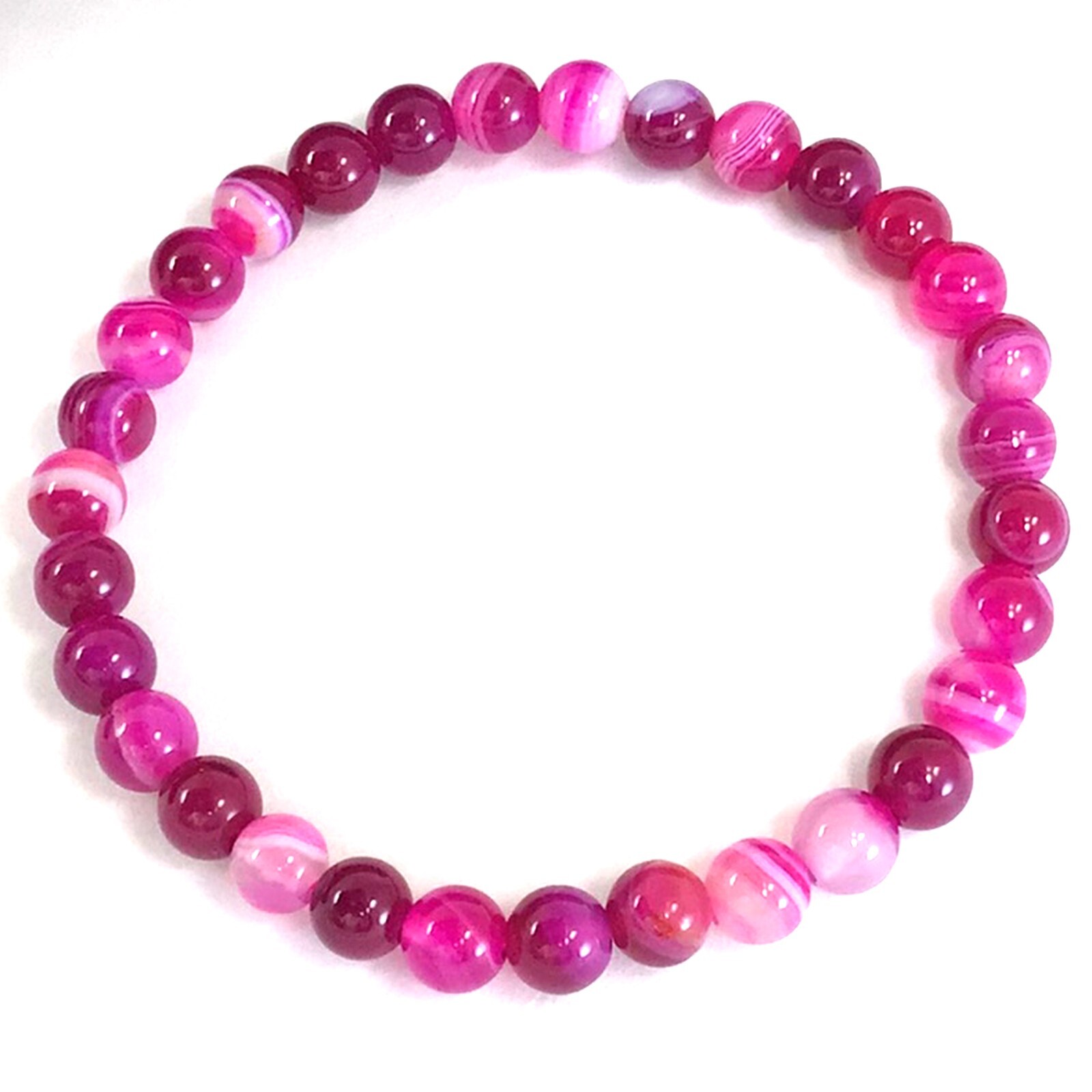 6MM Round Beaded Handmade Natural Gemstone Balance Stretch Bracelet Healing 7.5″