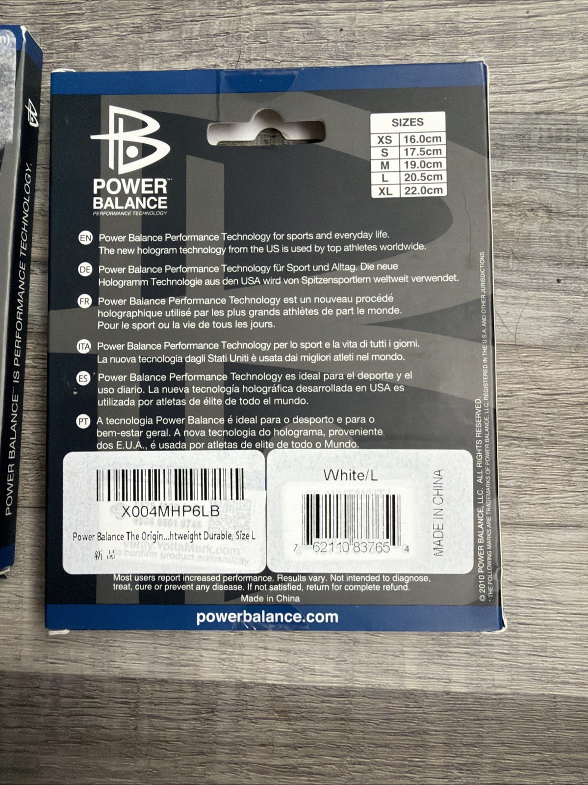 Power Balance 3 Pack White -Large Energy Health Band Bracelet New
