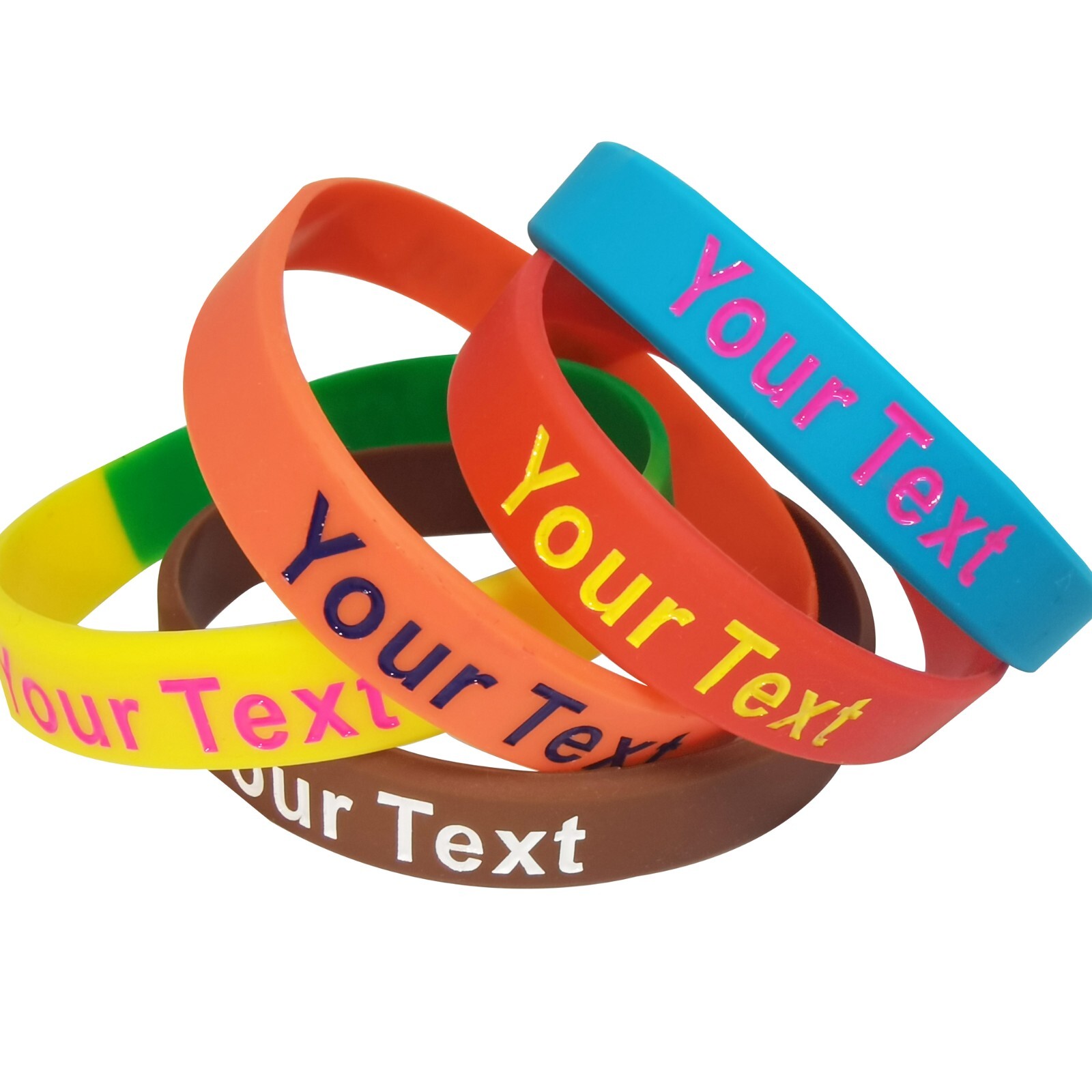 Custom Rubber Bracelet Personalize Silicone Wristbands Events Gifts Engraved