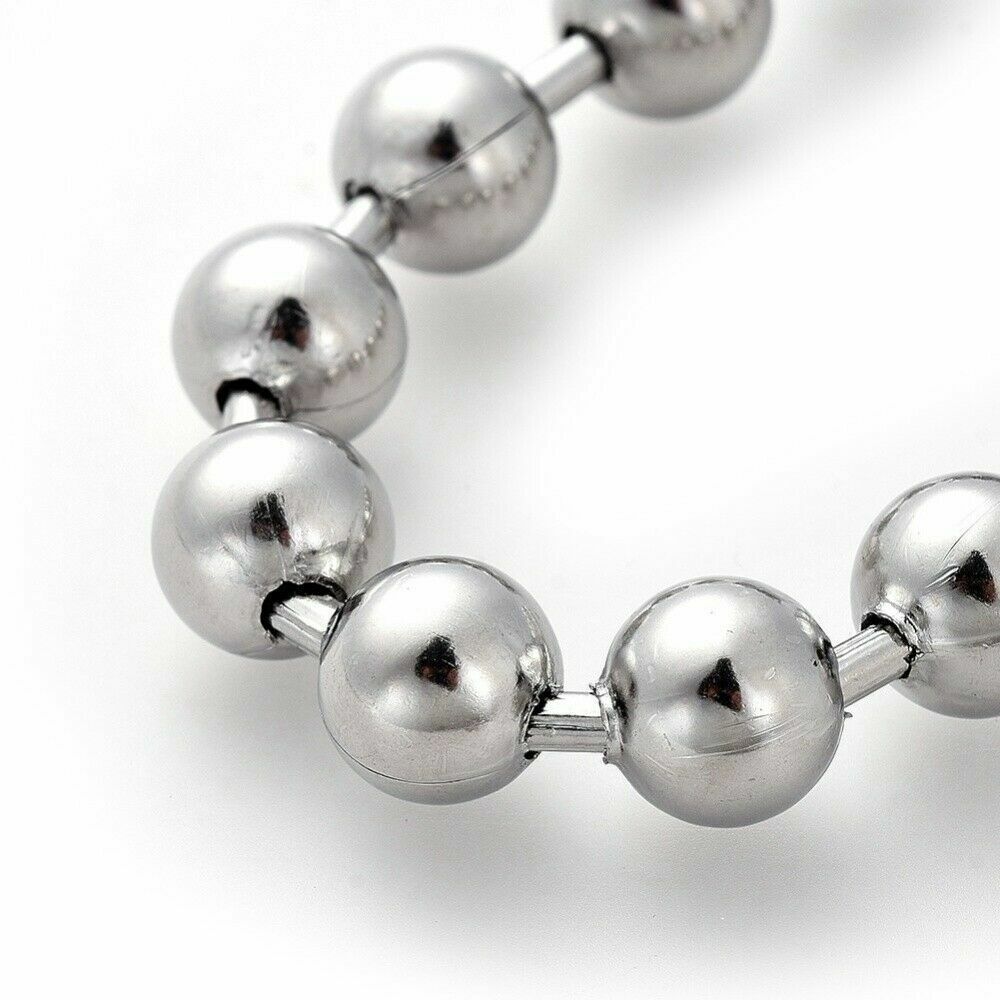 6″-10″ Stainless Steel Ball Chain Bead Bracelet Silver Gold 2/4/6/8/10mm P274
